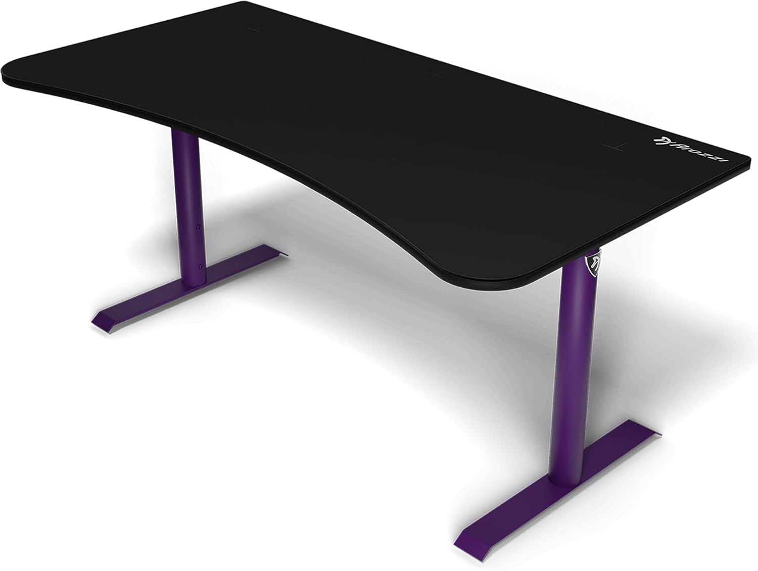 ESCRITORIO AROZZI ARENA ULTRAWIDE CURVO GAMING Y OFICINA CON TAPETE RESISTENTE AL AGUA Y SOPORTES PARA 3 MONITORES PÚRPURA - 1