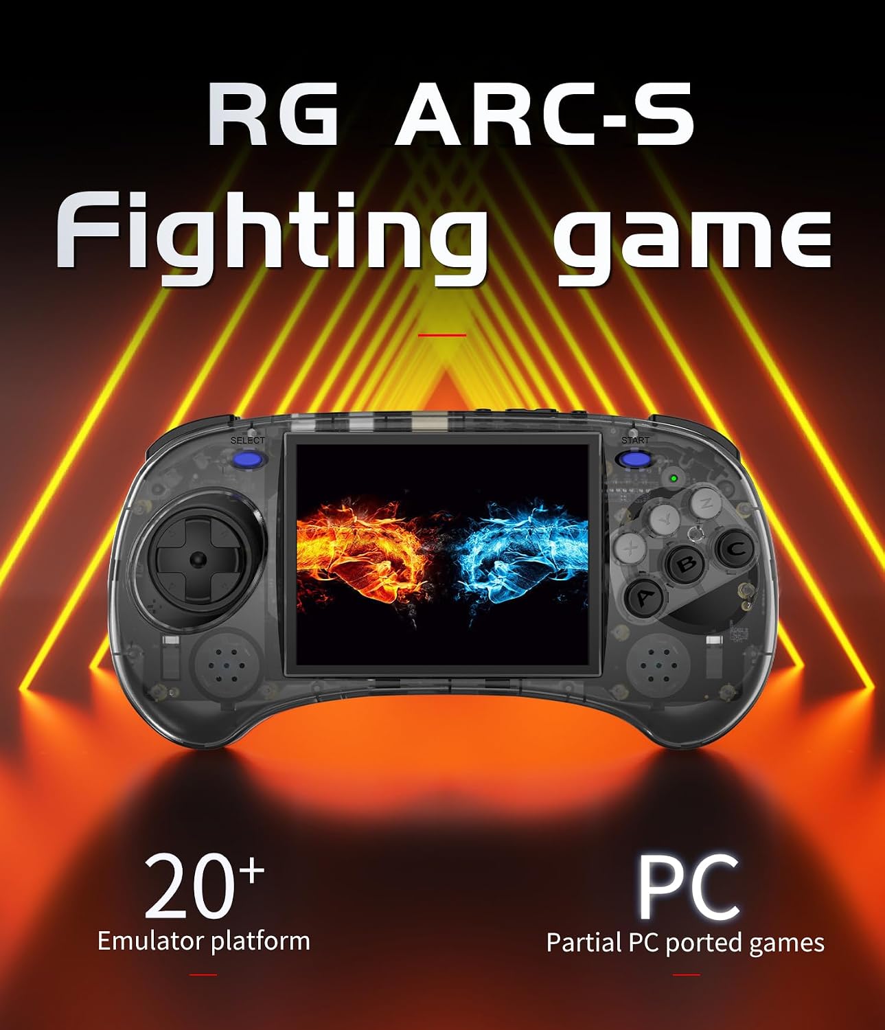 CONSOLA PORTÁTIL RETRO DOSNURA RG ARC-S 128GB NEGRA - 2