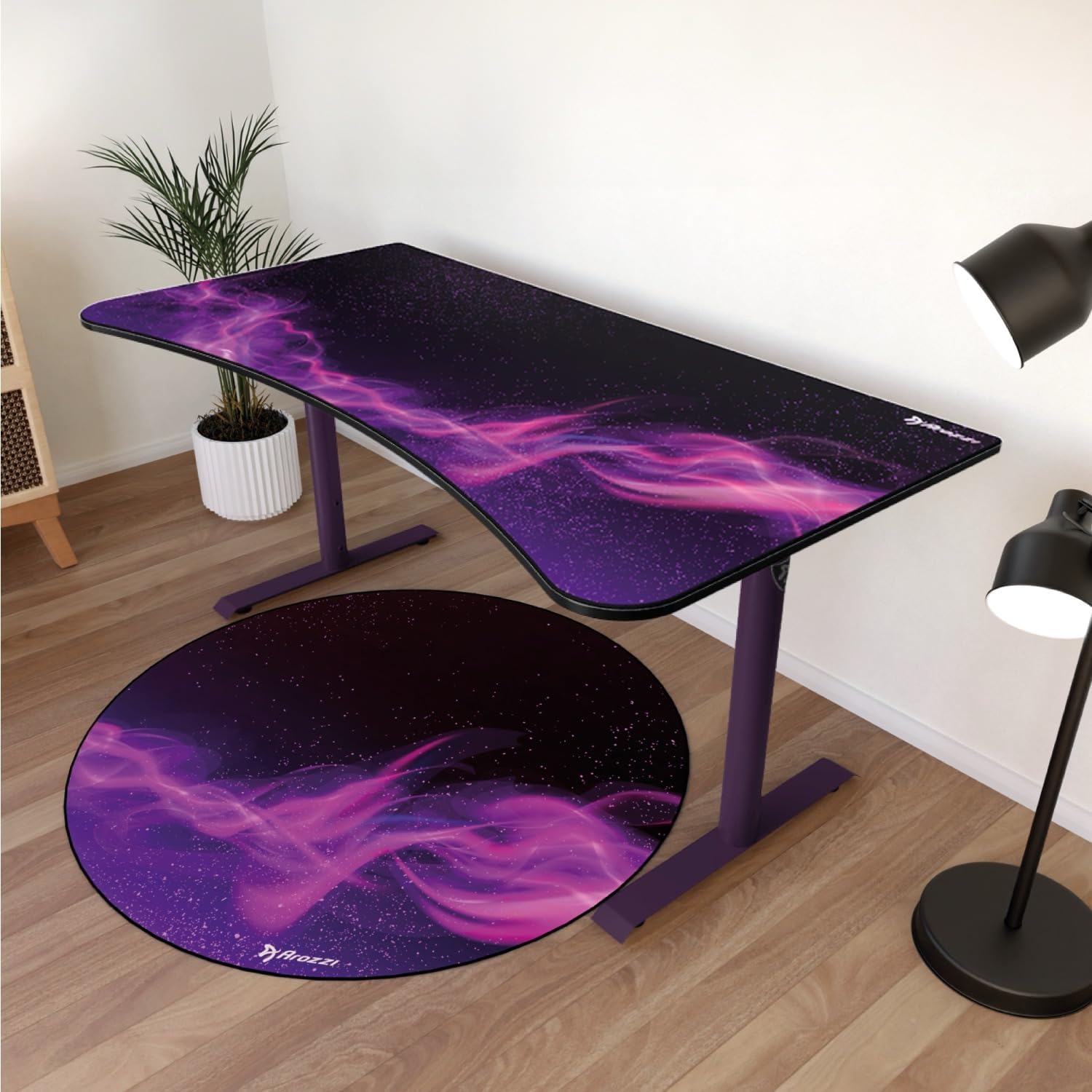 ESCRITORIO GAMING CURVO ULTRAWIDE AROZZI ARENA DEEP PURPLE GALAXY - 2