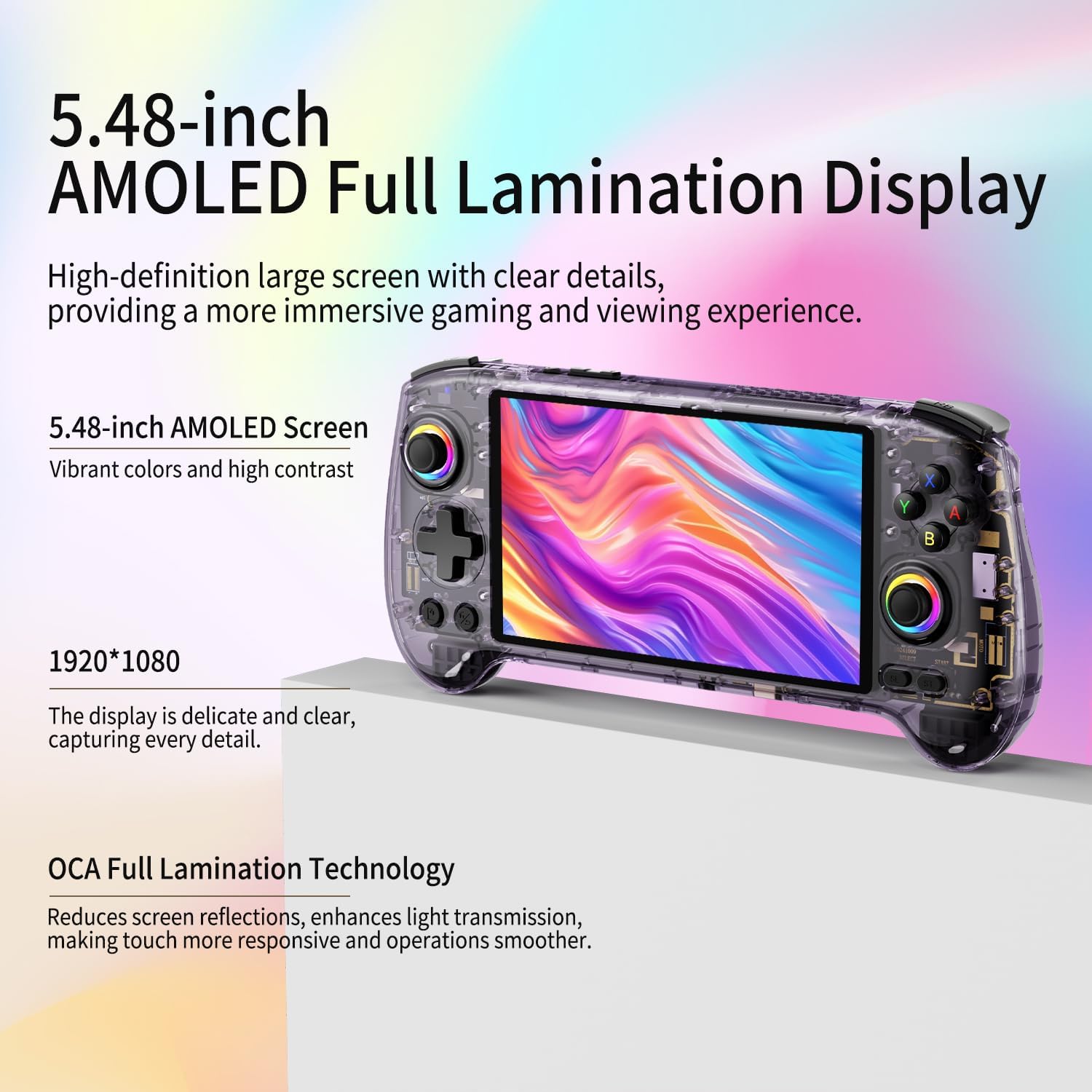 CONSOLA PORTÁTIL ANBERNIC RG557 ANDROID 14 12GB RAM 5.48' AMOLED MORADO - 4