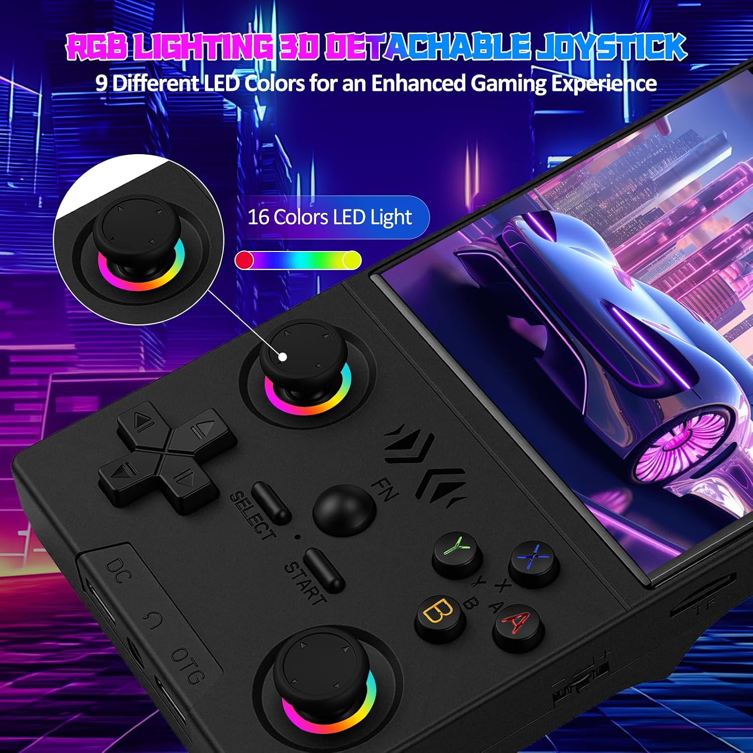 CONSOLA DE VIDEOJUEGOS PORTÁTIL UYTGXEN XF40V CON JOYSTICKS DESMONTABLES Y PANTALLA HD IPS DE 4 PULGADAS - 3