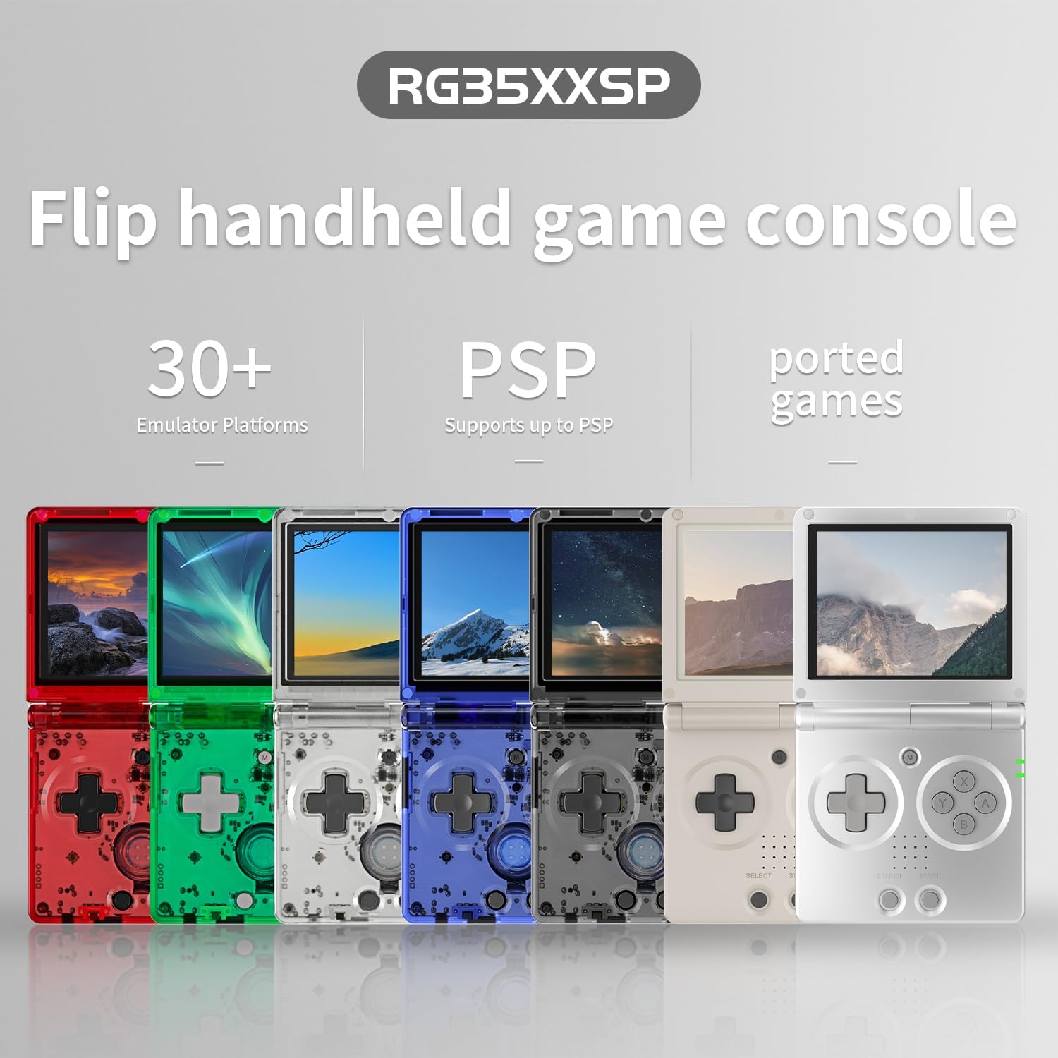 CONSOLA PORTÁTIL RETRO RG35XXSP FLIP 64GB PANTALLA IPS 3.5 PULGADAS - 2