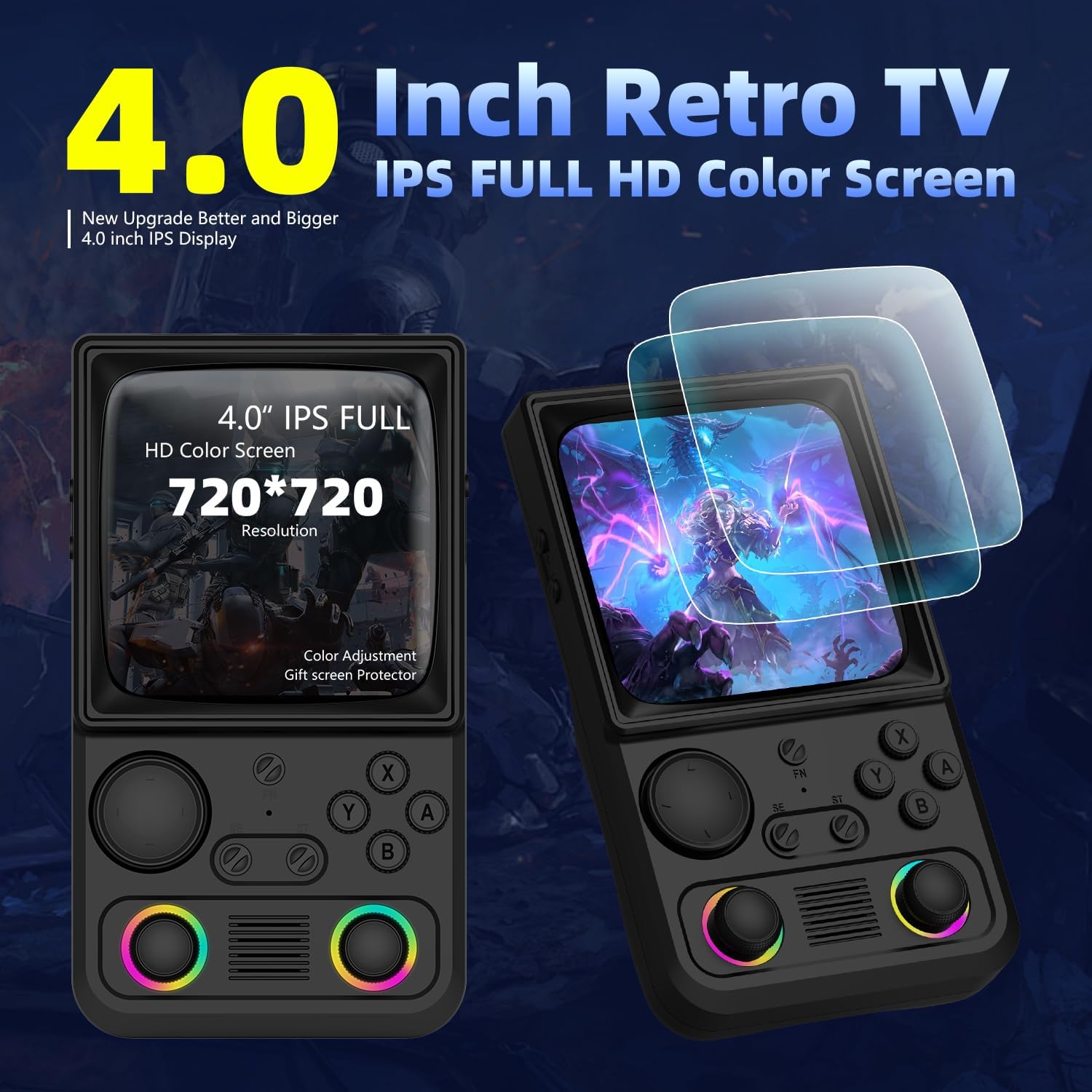 CONSOLA PORTÁTIL RETRO AISLPC R40TV 4.0'' 128GB BLANCA - 5