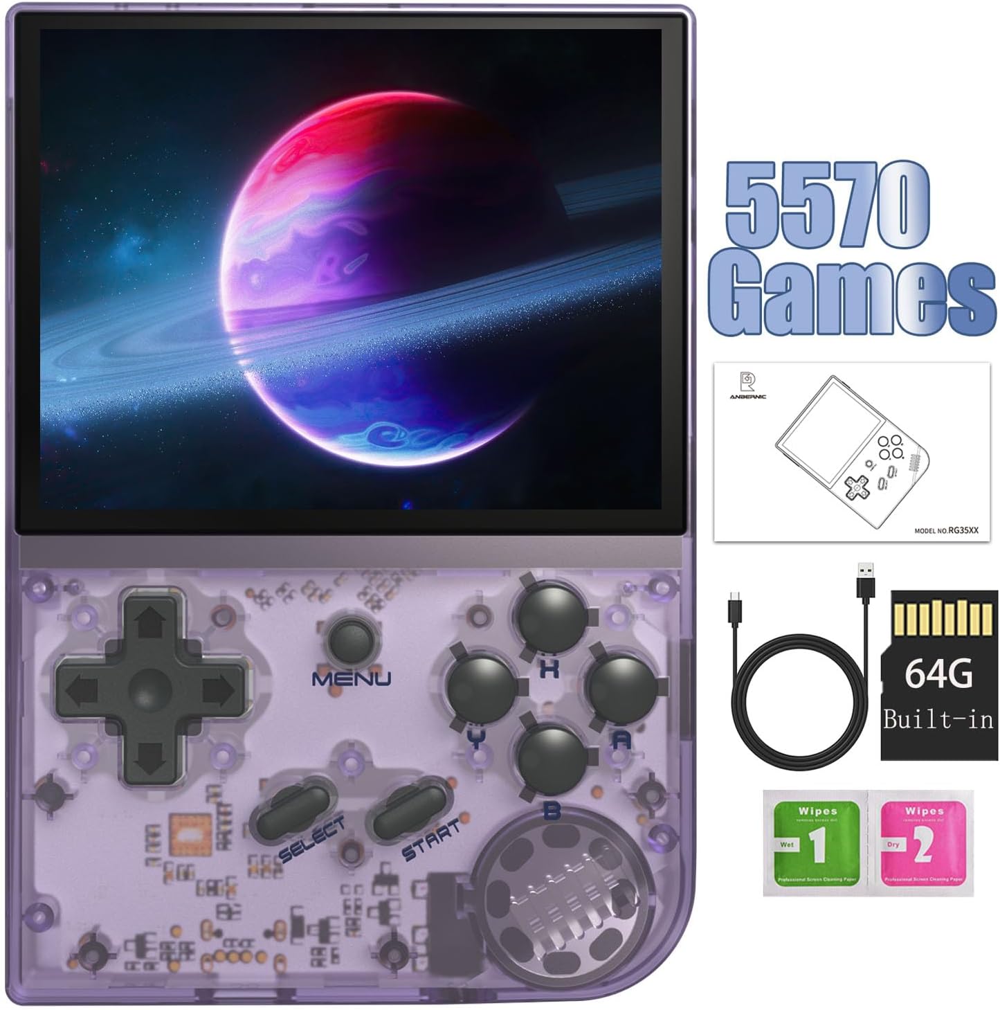 CONSOLA PORTÁTIL DE VIDEOJUEGOS RETRO AIVUIDBS RG35XX 32GB GRIS - 1