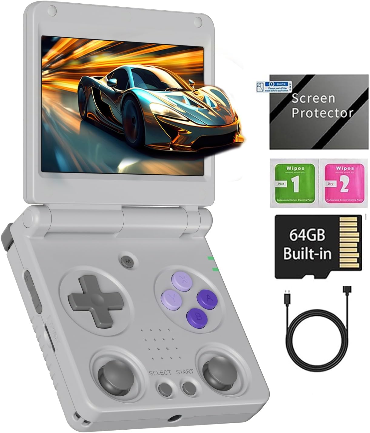 CONSOLA PORTÁTIL RETRO ANBERNIC RG34XXSP 64GB GRIS - 1