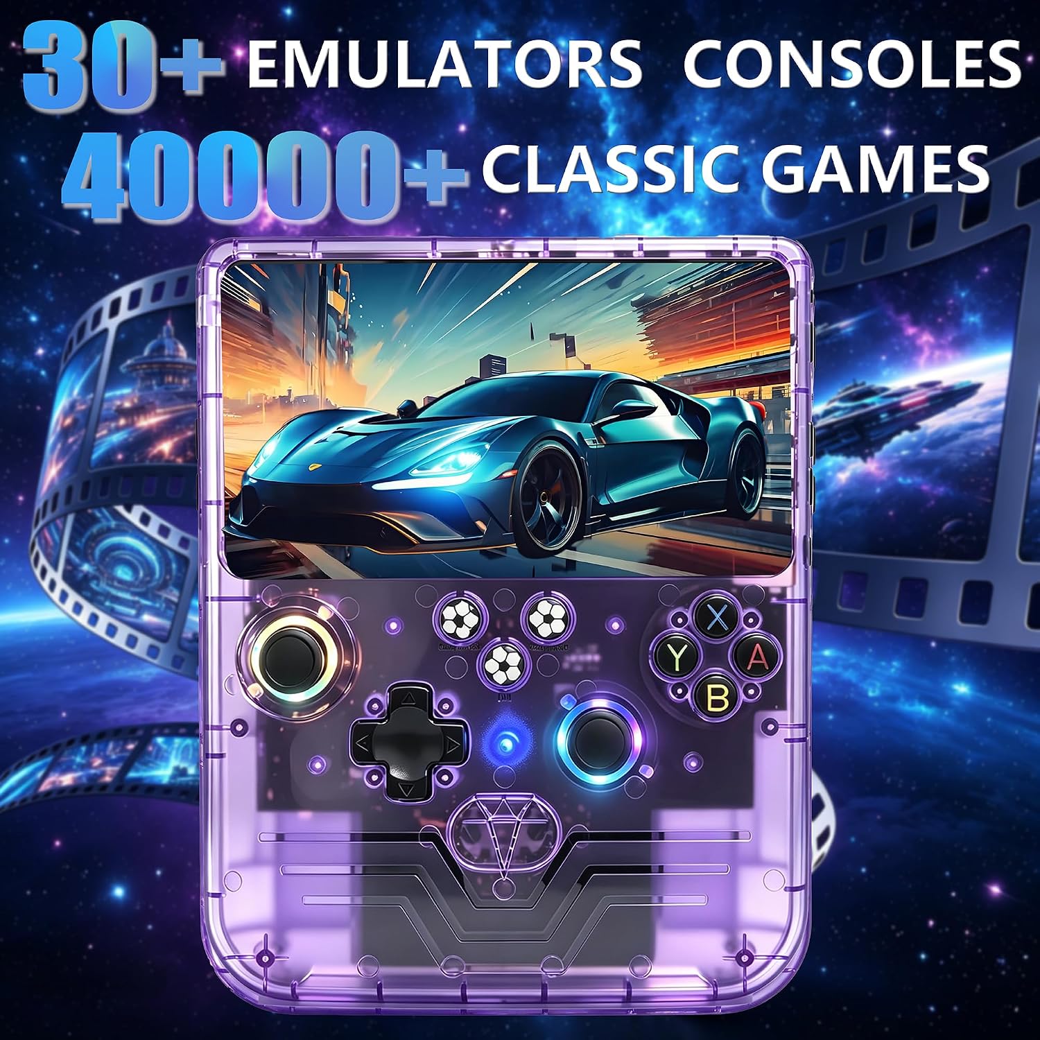 CONSOLA PORTÁTIL RETRO PANDORAGAME R60MAX 128GB MORADO - 2