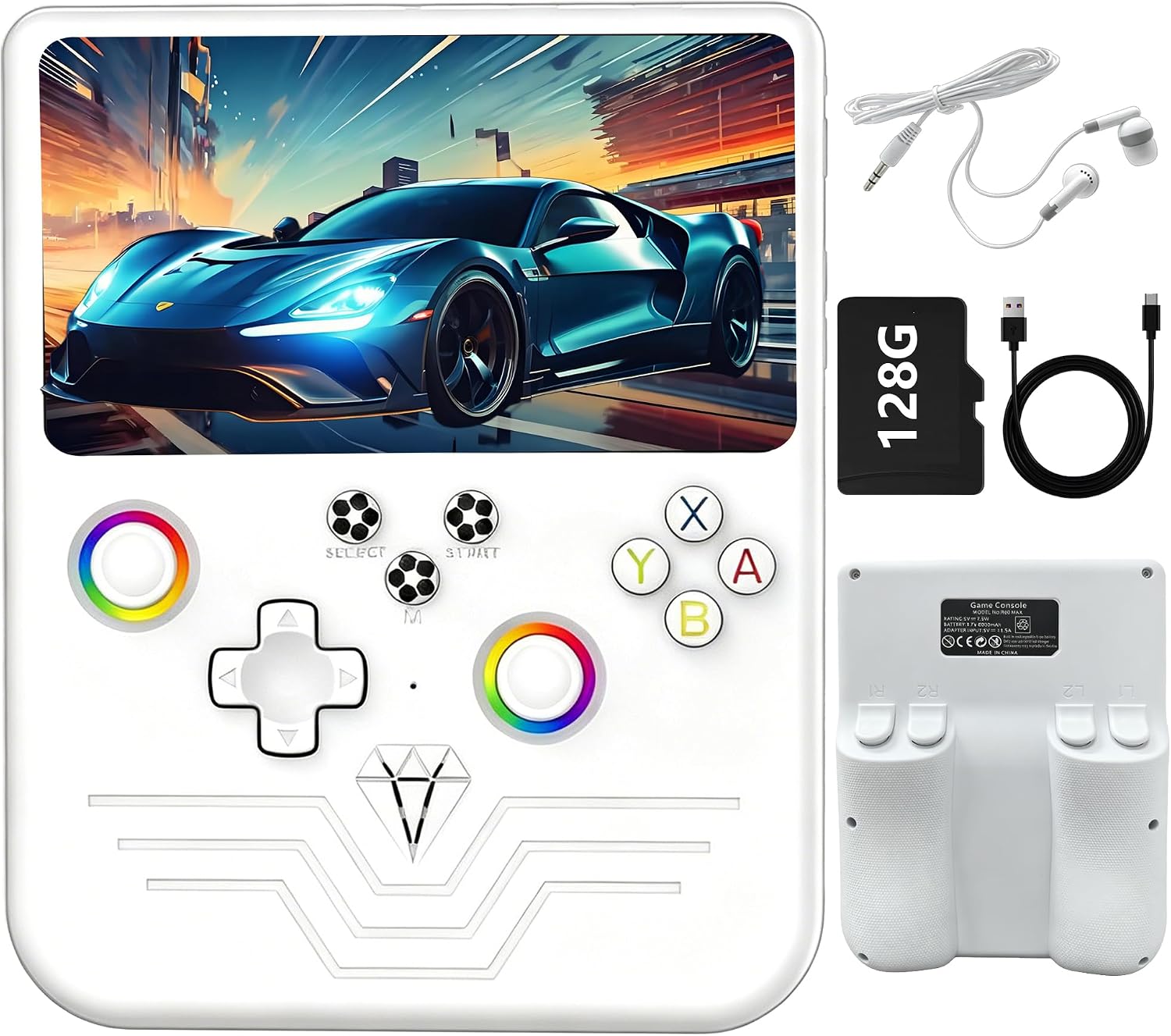 CONSOLA PORTÁTIL RETRO PANDORAGAME R60MAX 128GB BLANCA - 1