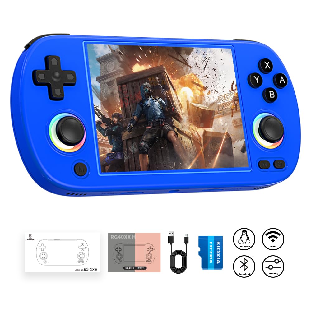 CONSOLA PORTÁTIL RETRO ANBERNIC RG40XX H 64GB AZUL - 1