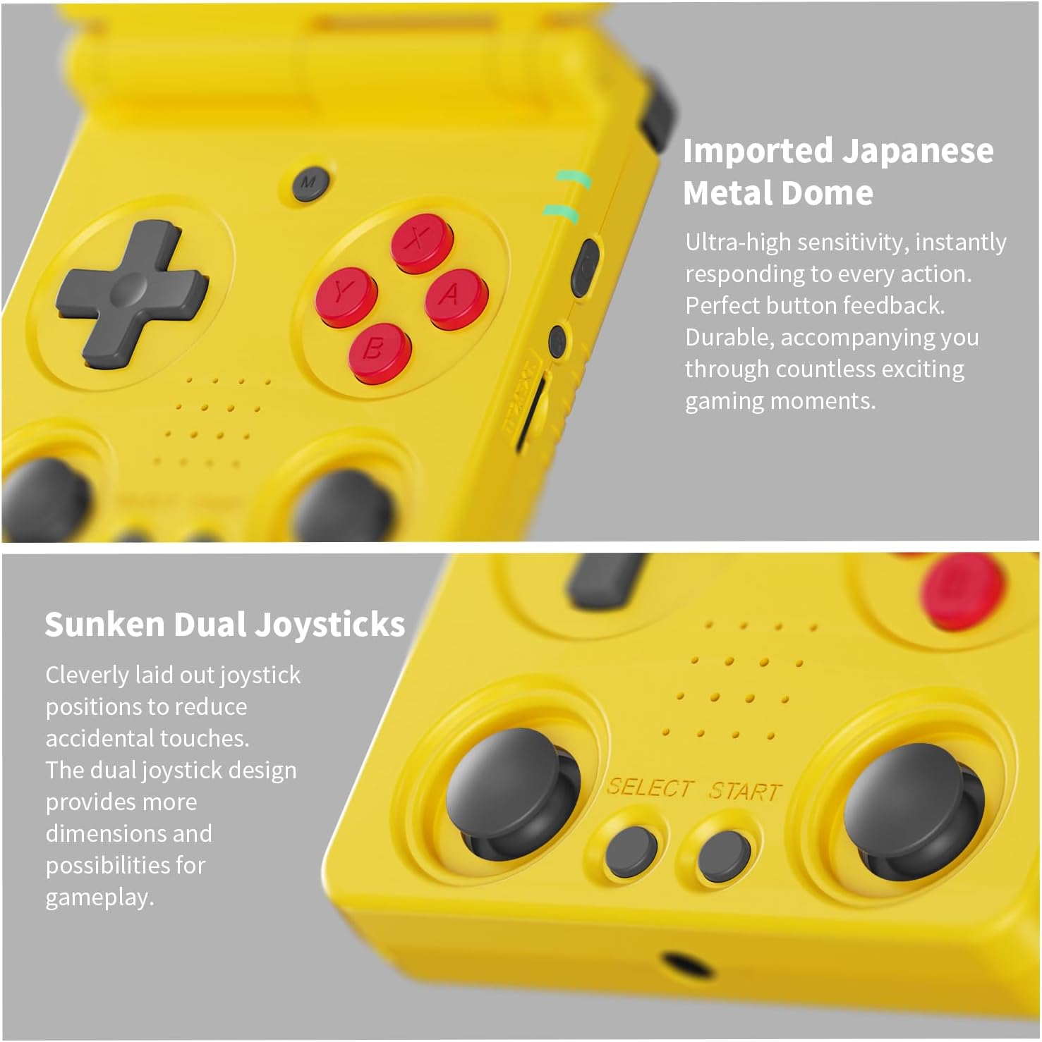 CONSOLA PORTÁTIL RETRO ANBERNIC RG34XXSP 64GB AMARILLO - 4