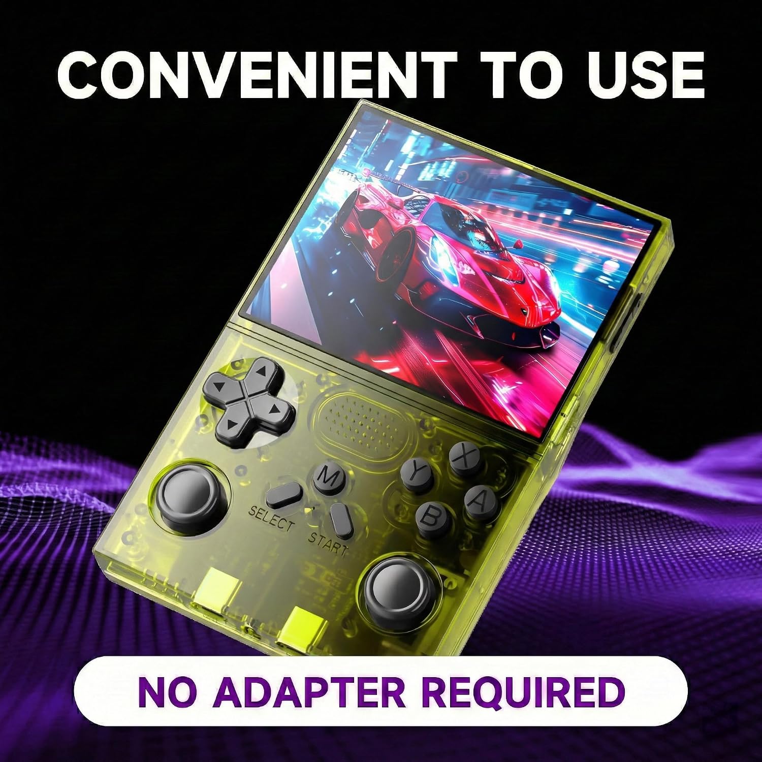 CONSOLA DE VIDEOJUEGOS PORTÁTIL RETRO YKASEK R40 128GB AMARILLO - 4