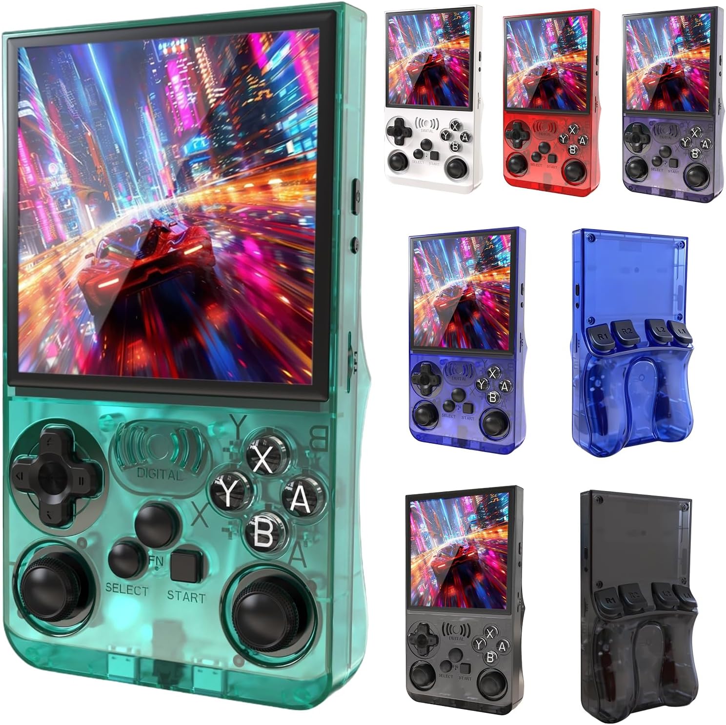 CONSOLA DE JUEGOS PORTÁTIL GAMINJA PANTALLA 4 PULGADAS VERDE - 1