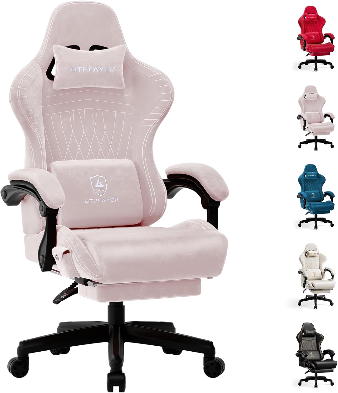 SILLA DE OFICINA GTPLAYER GAMING COMFORT PARA ADULTOS ROSADO - 1