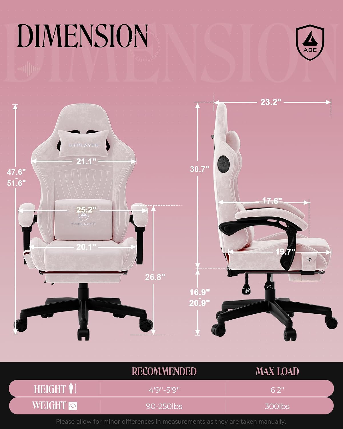 SILLA DE OFICINA GTPLAYER GAMING COMFORT PARA ADULTOS ROSADO - 2