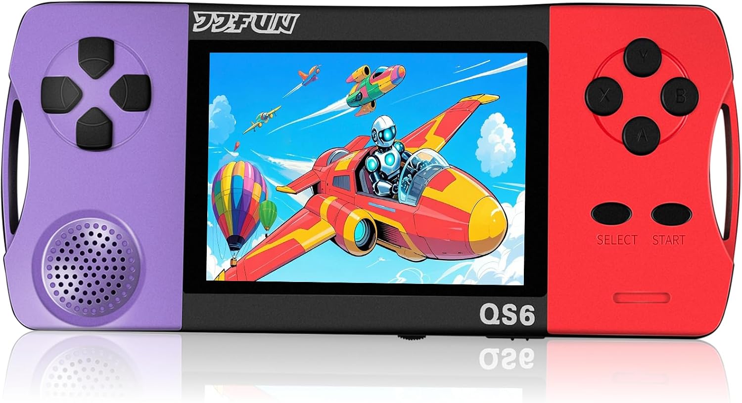 CONSOLA PORTÁTIL DE VIDEOJUEGOS SNONBROS QS6 PANTALLA IPS 3.5 PULGADAS COLOR ROJO PÚRPURA - 1