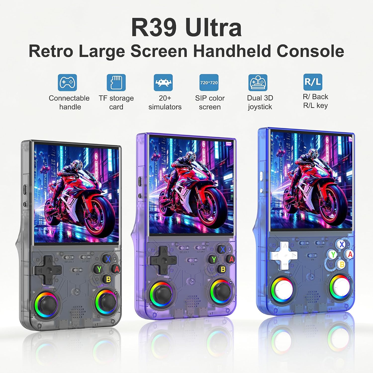 CONSOLA PORTÁTIL RETRO HAVFOY R39 ULTRA 8GB 4.0 PULGADAS NEGRA - 2