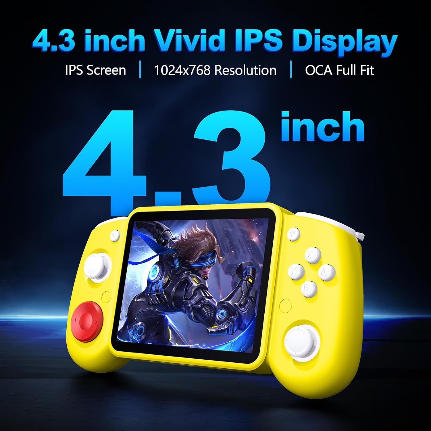 CONSOLA DE VIDEOJUEGOS PORTÁTIL XISKT RG43H PRO 64GB AMARILLO - 2