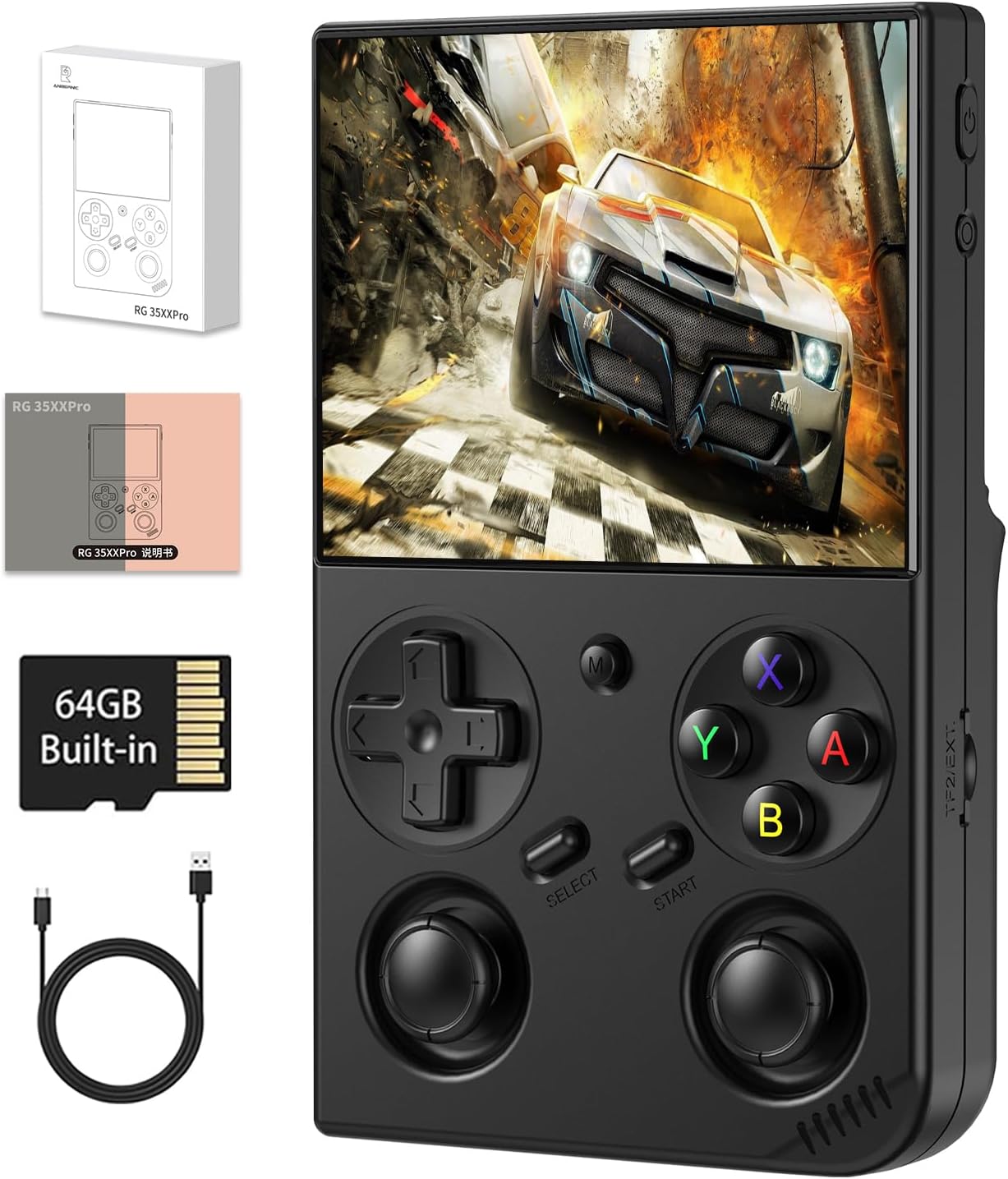 CONSOLA PORTÁTIL DE VIDEOJUEGOS GIIPGOOP RG35XX PRO 64GB NEGRA - 1