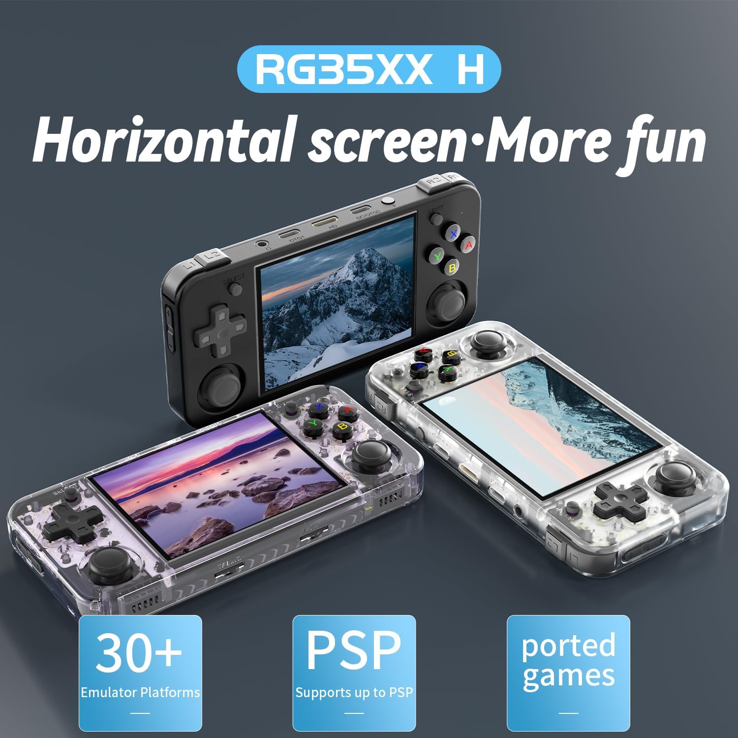 CONSOLA PORTÁTIL RETRO AIVUIDBS RG35XXH 64GB PANTALLA IPS 3.5'' WIFI 5G BLUETOOTH HDMI - 2