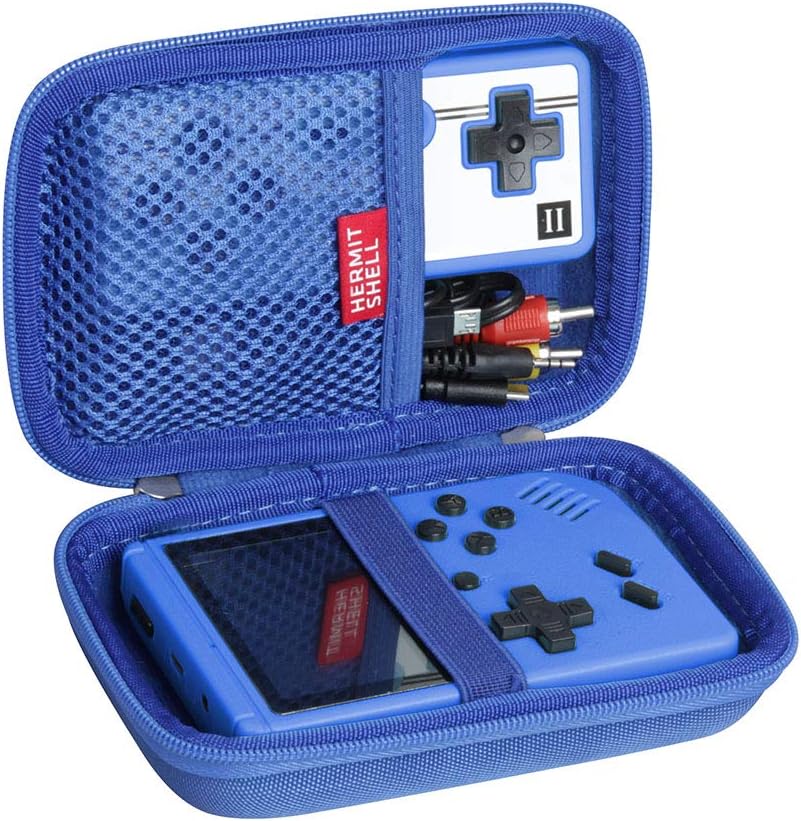 ESTUCHE RÍGIDO DE VIAJE HERMITSHELL PARA CONSOLA CLÁSICA FC RETRO AZUL - 1
