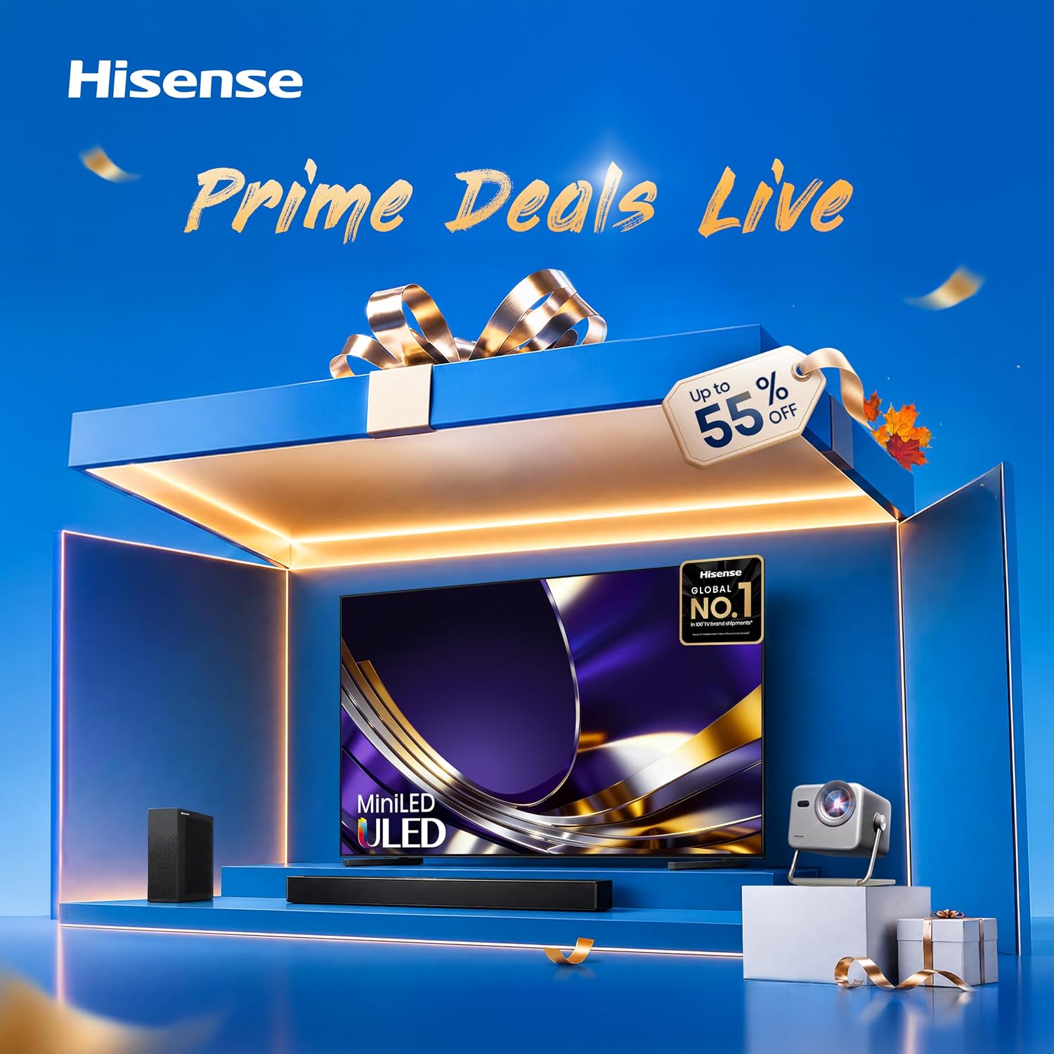 TELEVISOR HISENSE 75' U7 MINI-LED ULED 4K UHD SMART FIRE TV 2026 - 2