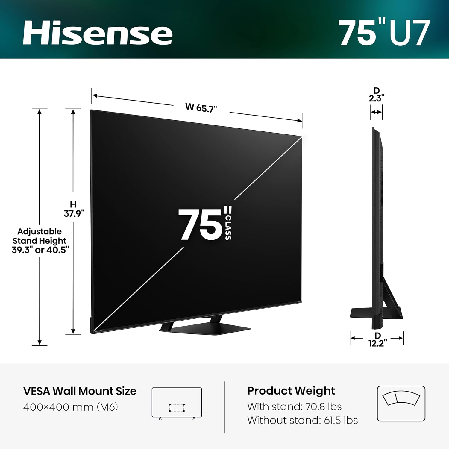 TELEVISOR HISENSE 75' U7 MINI-LED ULED 4K UHD SMART FIRE TV 2026 - 3