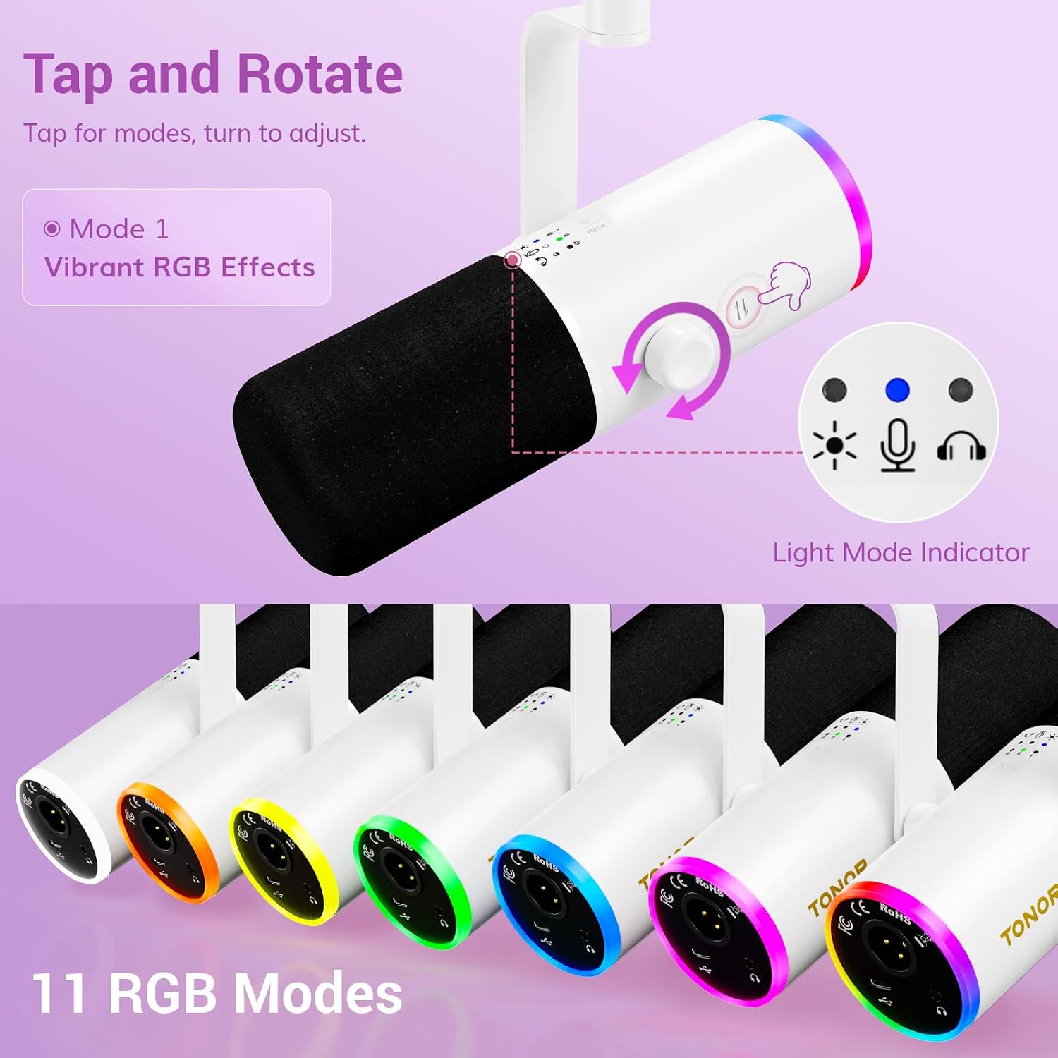 MICRÓFONO DINÁMICO TONOR PARA GAMING CON CANCELACIÓN DE RUIDO AI Y CONEXIÓN XLR/USB - 4