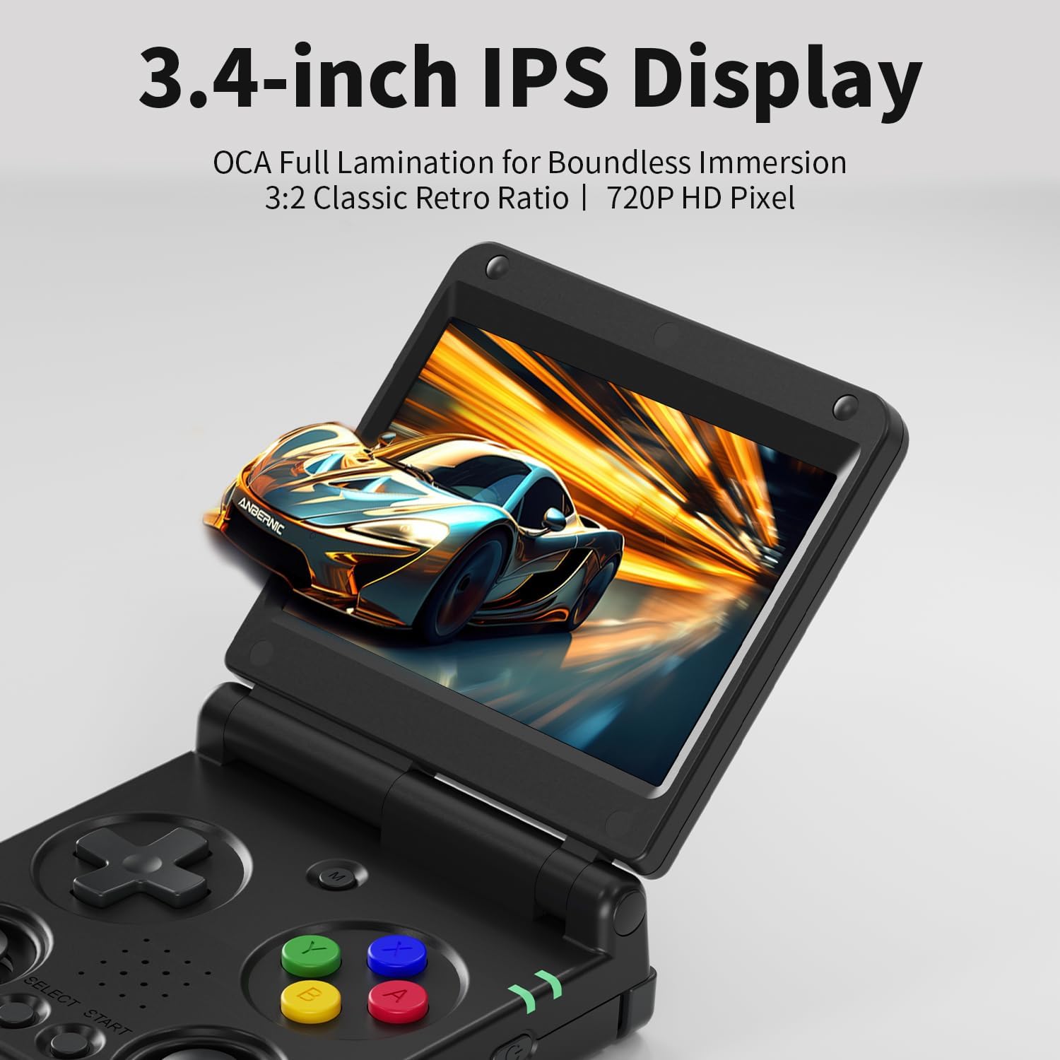 CONSOLA PORTÁTIL RETRO ANBERNIC RG34XXSP 64GB NEGRA - 3