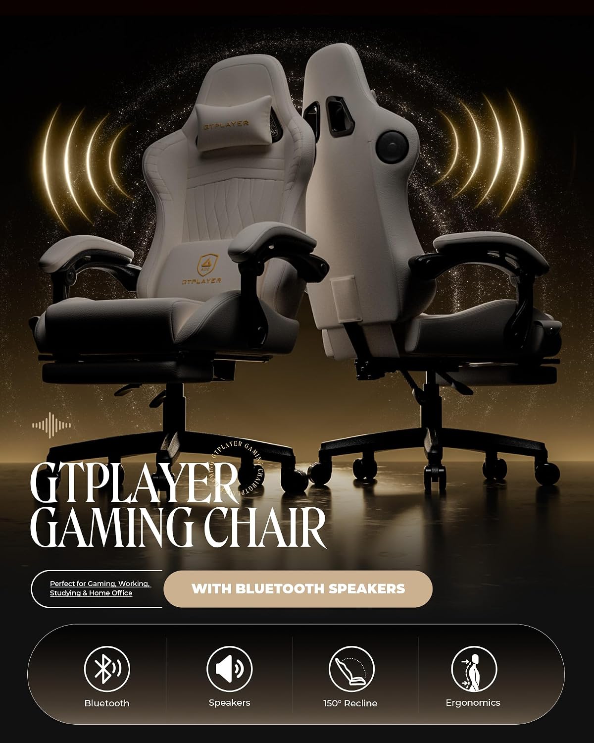 SILLA DE OFICINA GTPLAYER GAMING OFF WHITE - 4