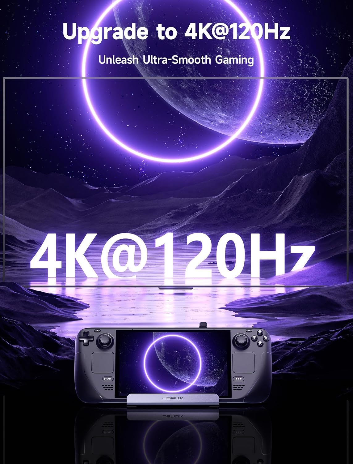 DOCKING STATION 6 EN 1 JSAUX PARA STEAM DECK, ROG ALLY X Y LEGION GO S MODELO S-HB0603 - 4