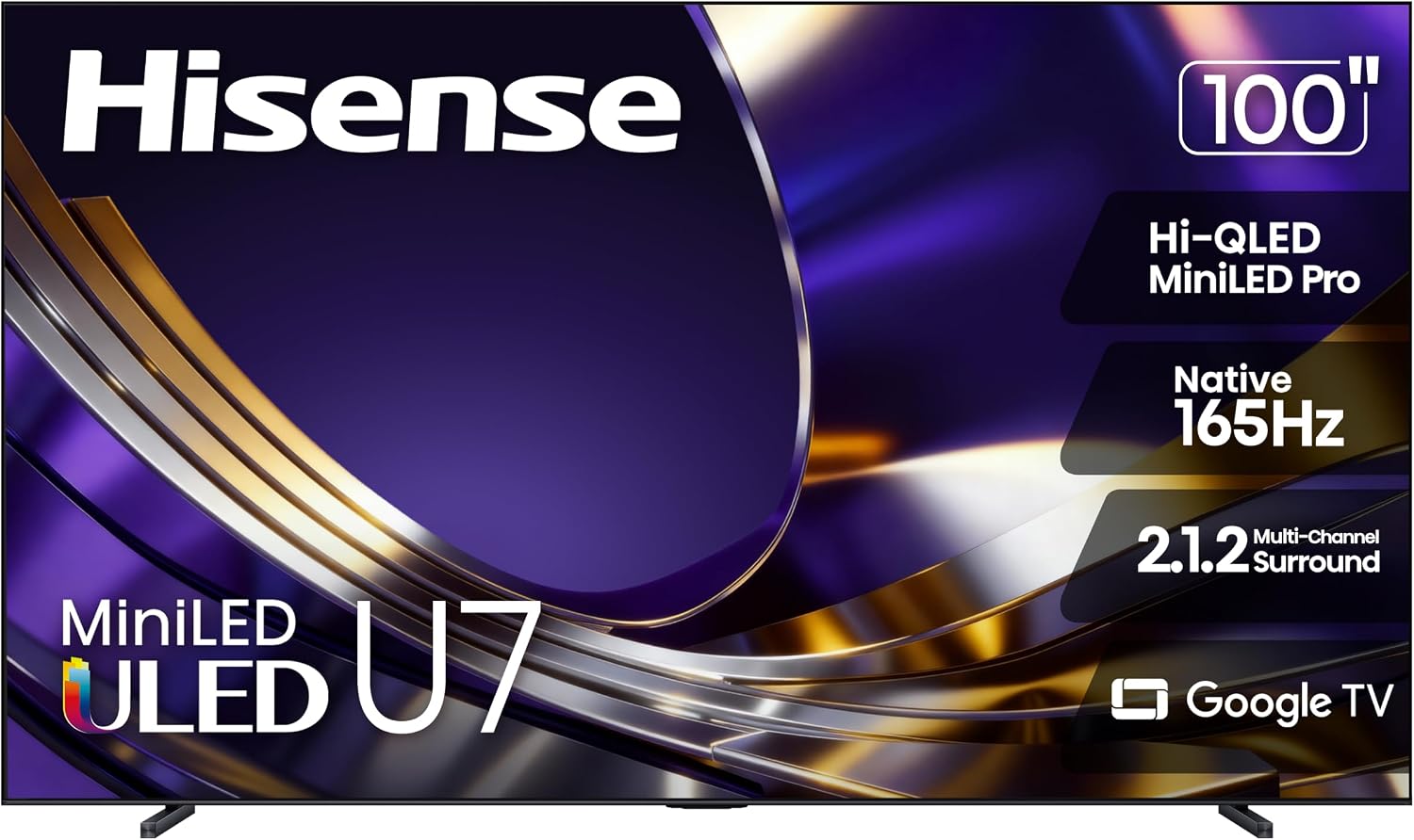 TELEVISOR HISENSE 100' U7 MINI-LED ULED 4K UHD SMART GOOGLE TV 2026 - 1