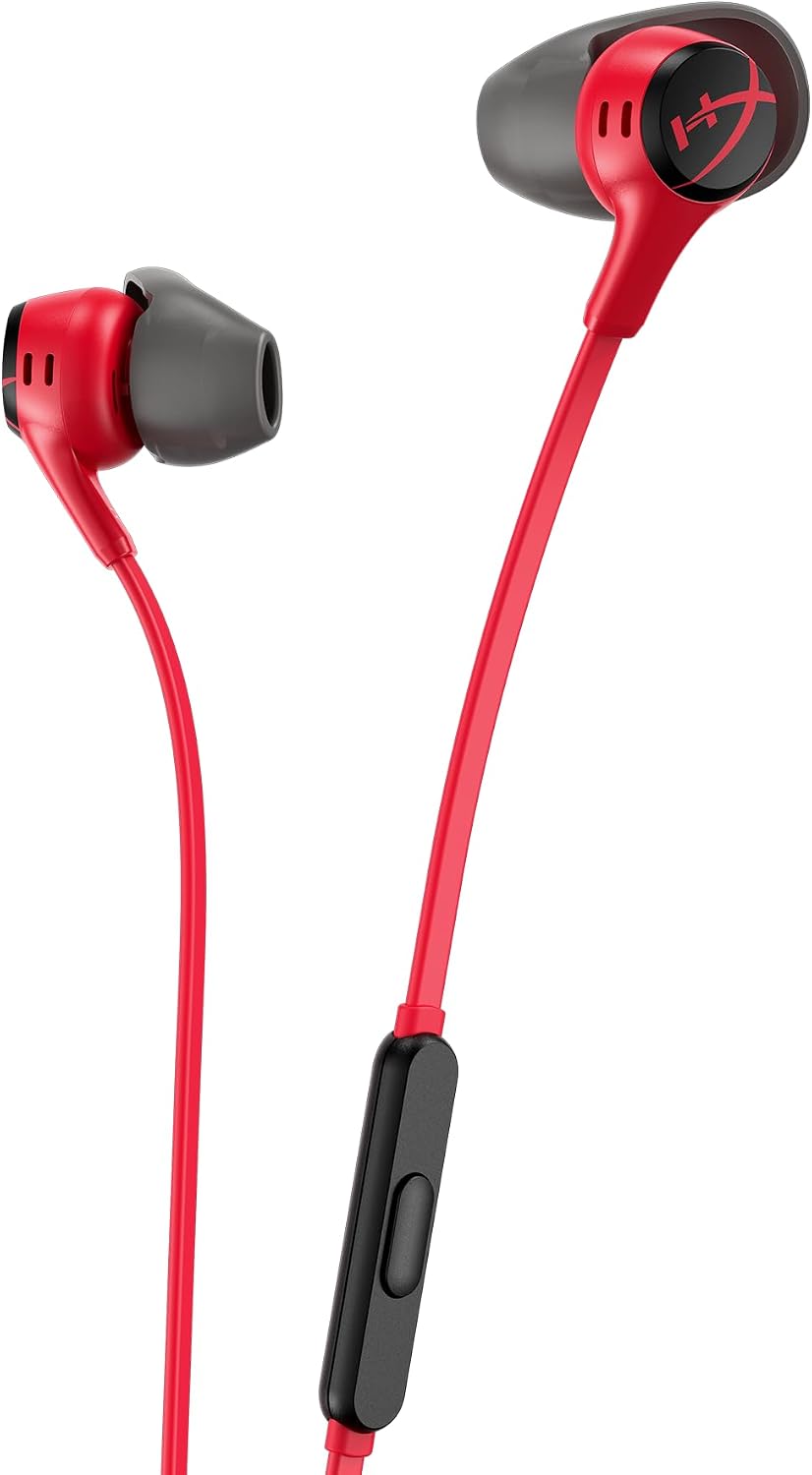 AUDÍFONOS IN-EAR HYPERX CLOUD EARBUDS II ROJO CON MICRÓFONO Y ESTUCHE RÍGIDO - 1
