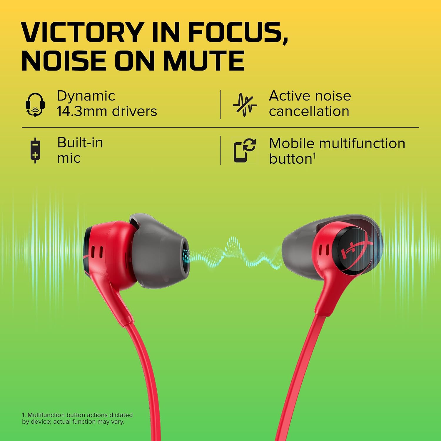 AUDÍFONOS IN-EAR HYPERX CLOUD EARBUDS II ROJO CON MICRÓFONO Y ESTUCHE RÍGIDO - 4