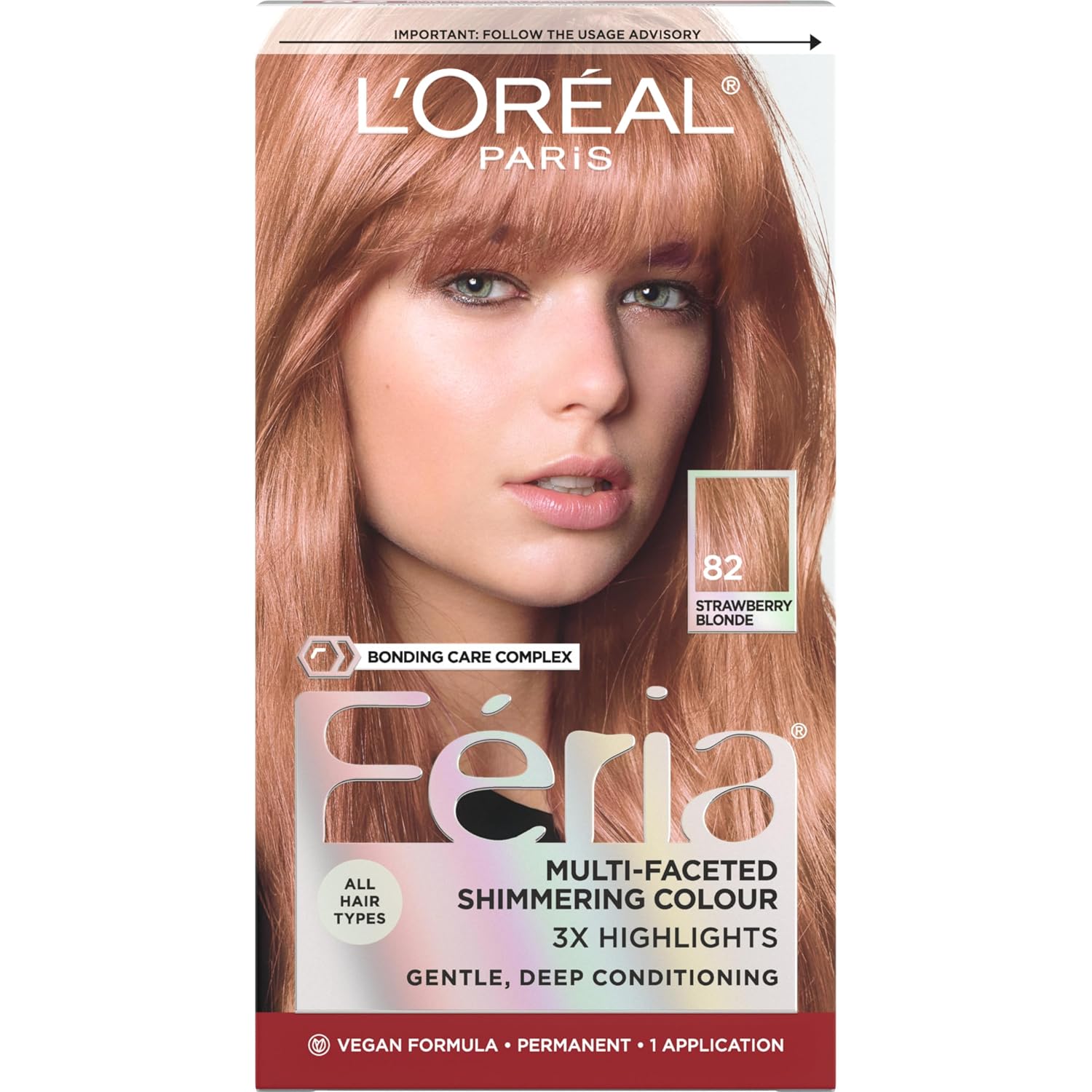 TINTURA PERMANENTE PARA CABELLO L’OREAL PARIS FERIA 82 STRAWBERRY BLONDE - 1