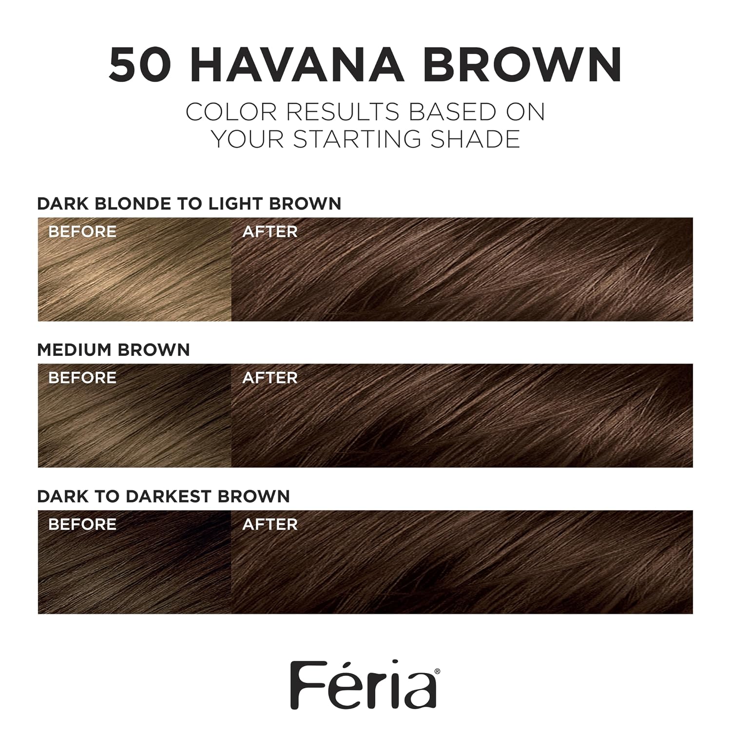 TINTE PERMANENTE PARA CABELLO L'OREAL PARIS FERIA 50 HAVANA BROWN - 2