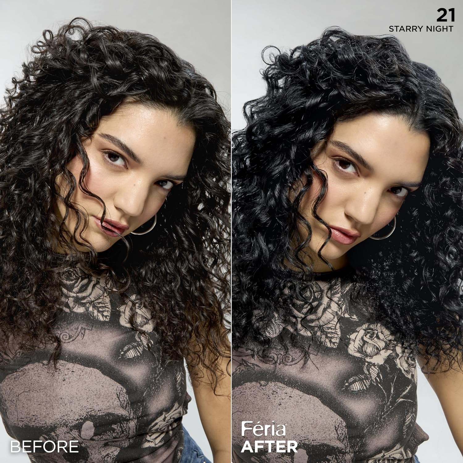 TINTE PERMANENTE PARA CABELLO L'OREAL PARIS FERIA 21 STARRY NIGHT NEGRO BRILLANTE - 4