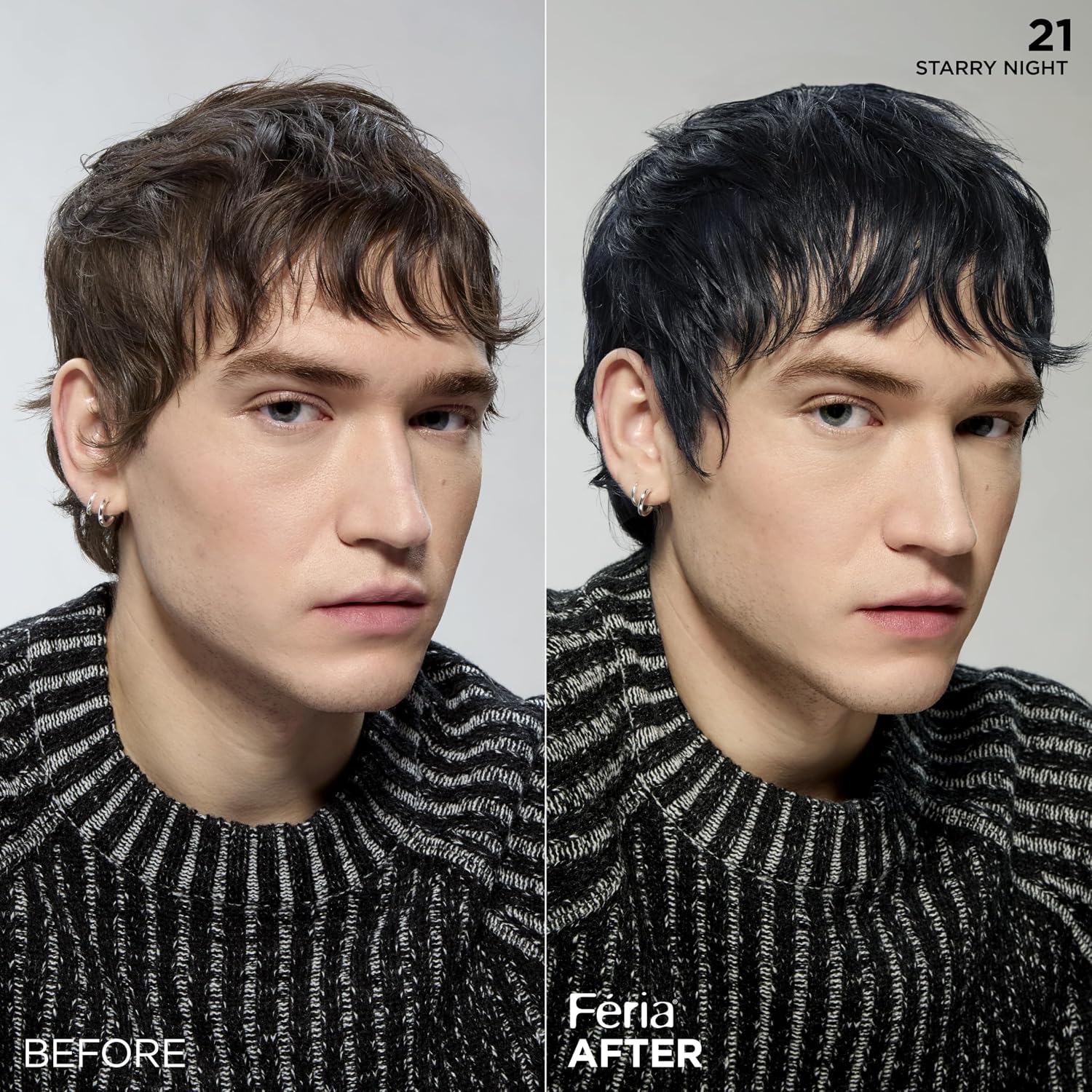 TINTE PERMANENTE PARA CABELLO L'OREAL PARIS FERIA 21 STARRY NIGHT NEGRO BRILLANTE - 5