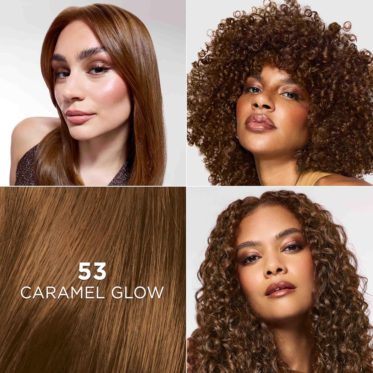 TINTE PERMANENTE PARA CABELLO L'OREAL PARIS FERIA 53 CARAMELO BRILLANTE 1 KIT - 2