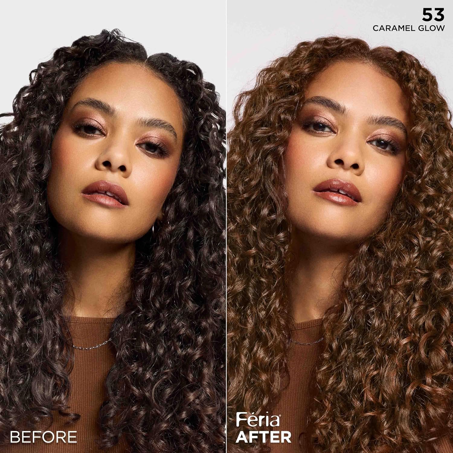 TINTE PERMANENTE PARA CABELLO L'OREAL PARIS FERIA 53 CARAMELO BRILLANTE 1 KIT - 5