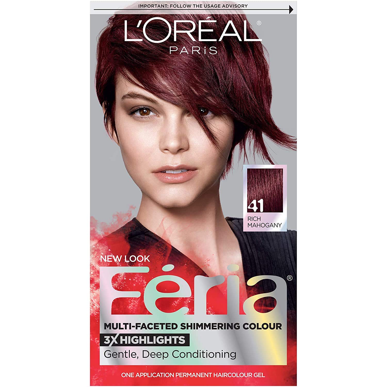 TINTURA PERMANENTE PARA CABELLO L'OREAL PARIS FERIA 41 CRUSHED GARNET (CAOBA INTENSO) - 1