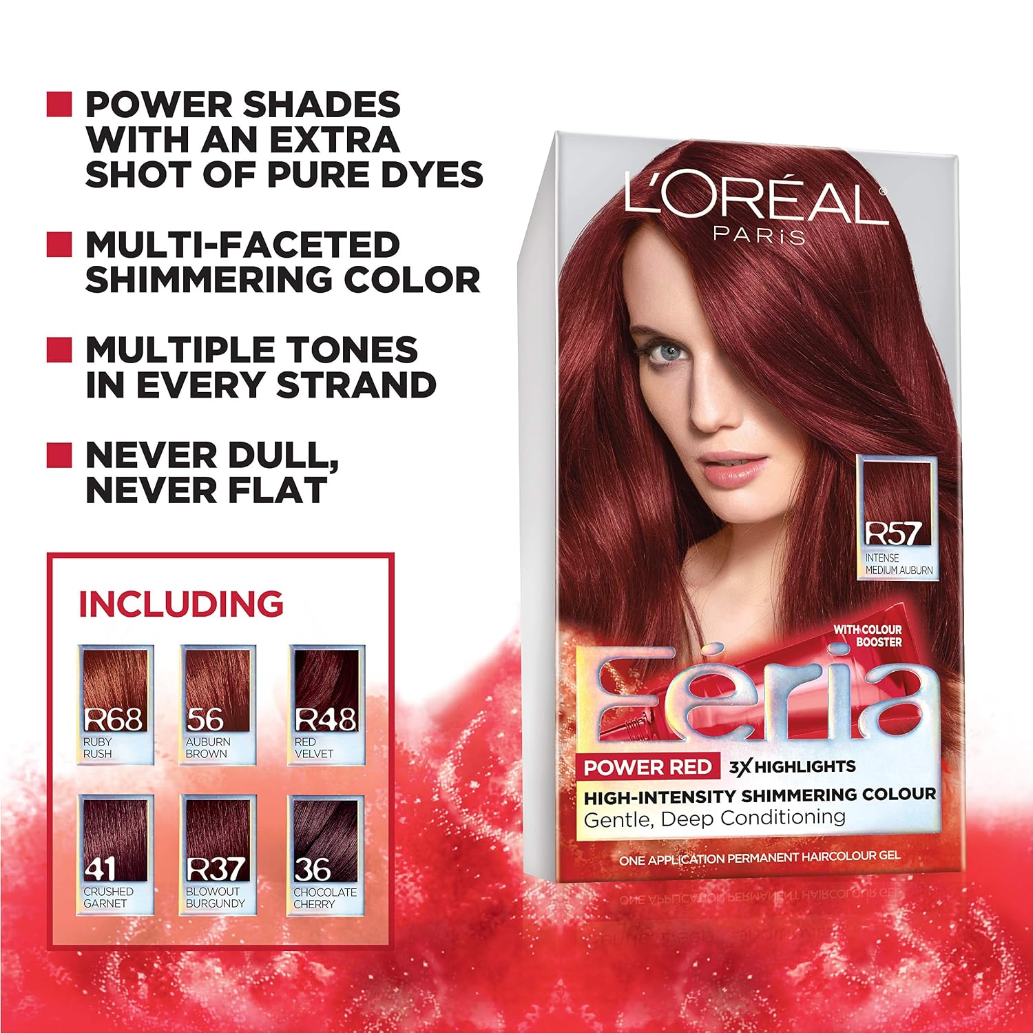 TINTURA PERMANENTE PARA CABELLO L'OREAL PARIS FERIA 41 CRUSHED GARNET (CAOBA INTENSO) - 2