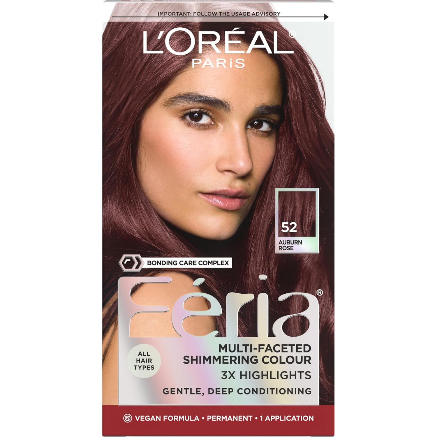 TINTURA PERMANENTE PARA CABELLO L’OREAL PARIS FERIA 52 AUBURN ROSE - 1