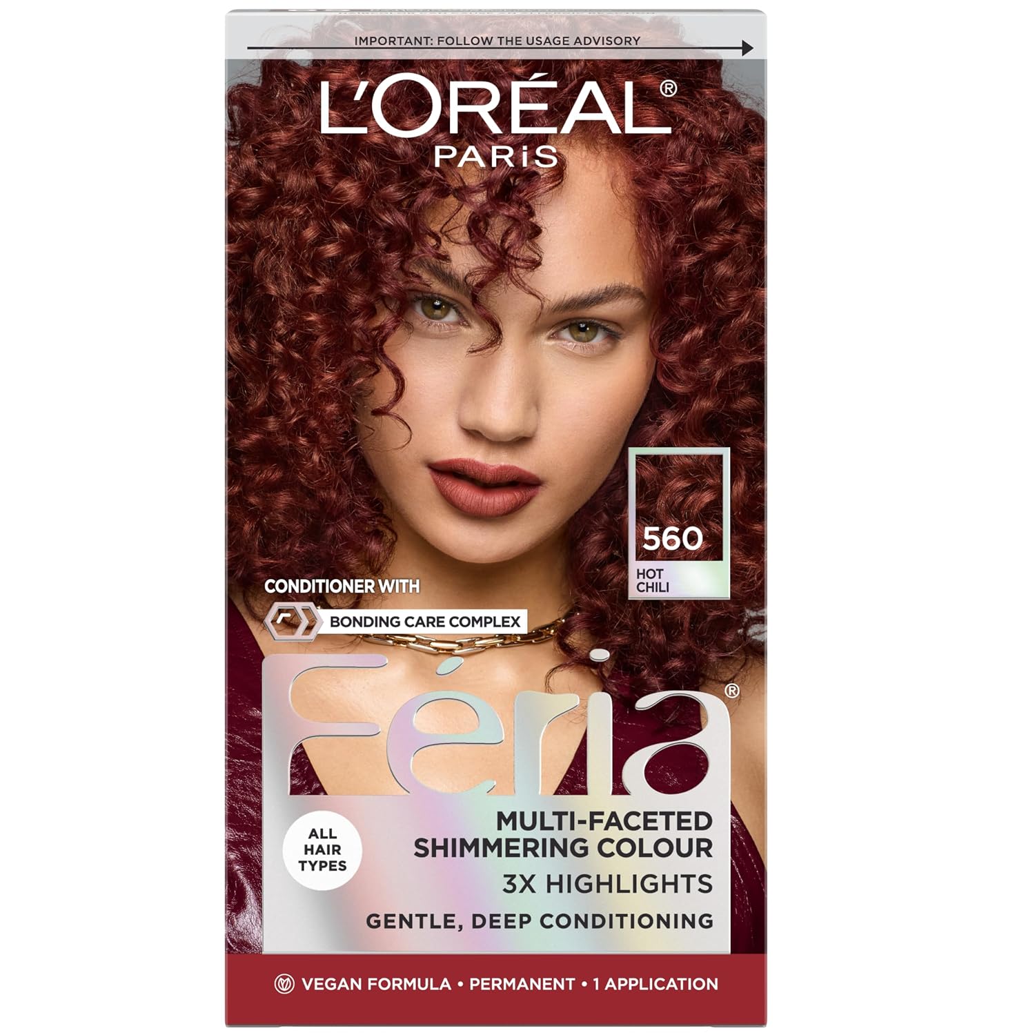 TINTE PERMANENTE PARA CABELLO L'ORÉAL PARIS FERIA 560 HOT CHILI - 1