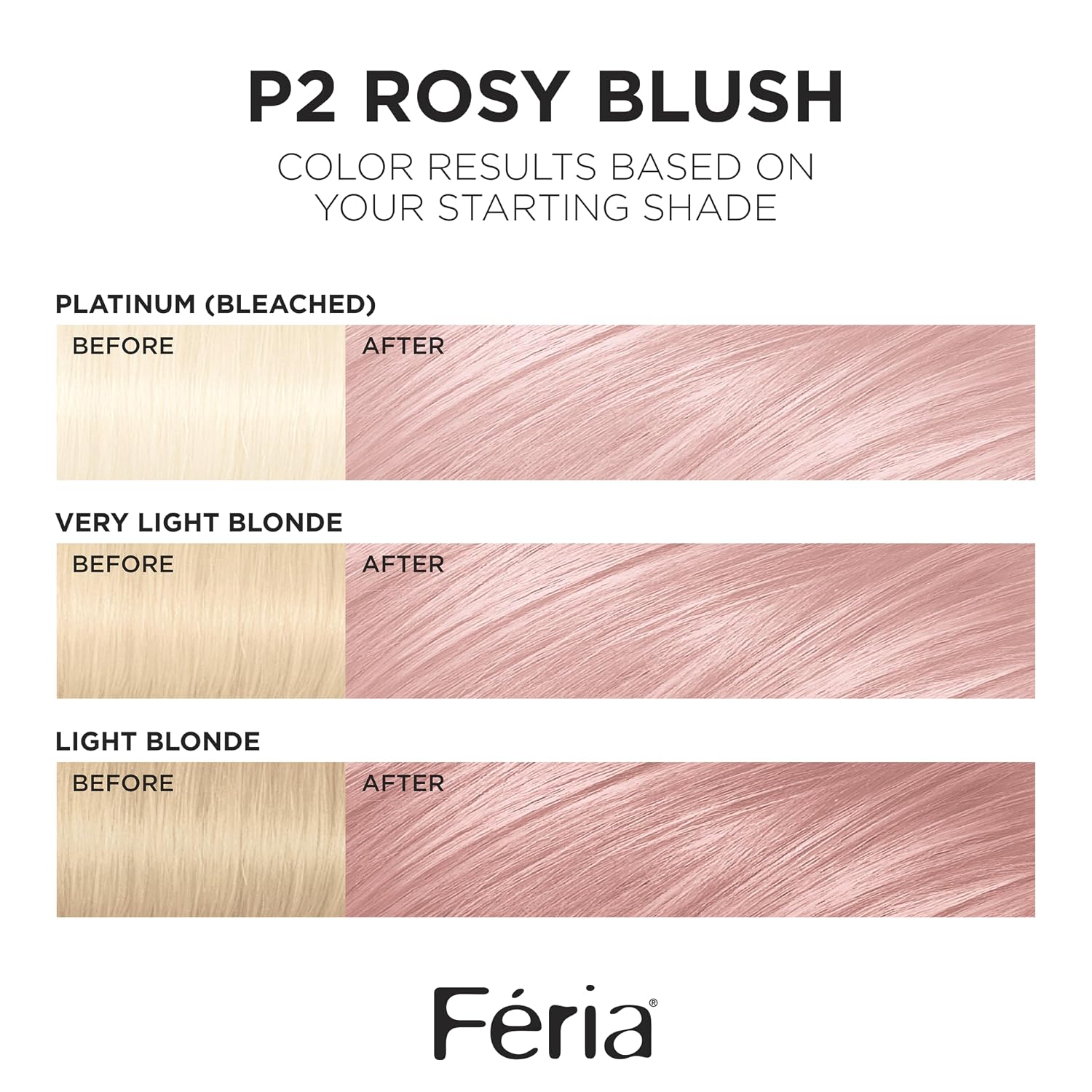 TINTE PERMANENTE PARA CABELLO L'OREAL PARIS FERIA P2 ROSY BLUSH (ROSA AHUMADO) - 2