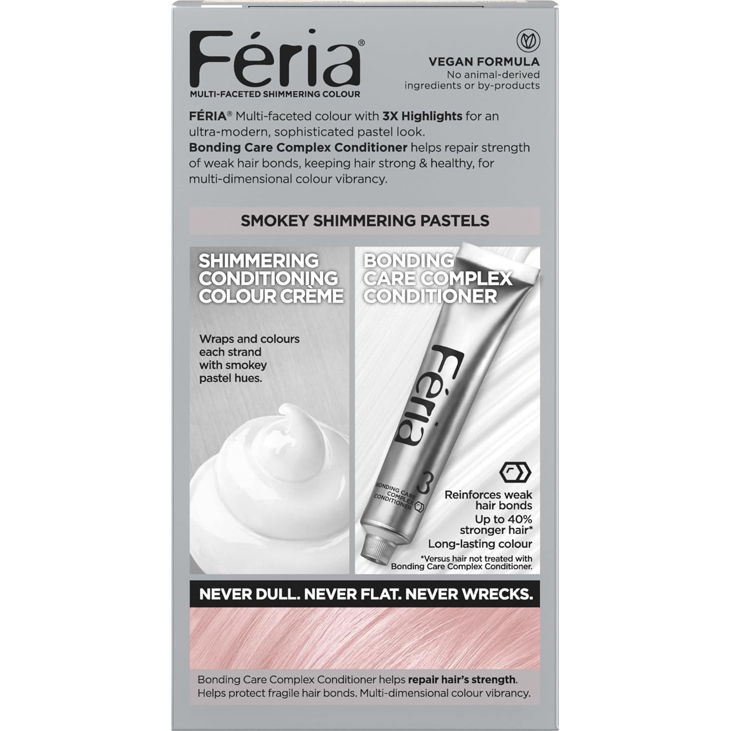 TINTE PERMANENTE PARA CABELLO L'OREAL PARIS FERIA P2 ROSY BLUSH (ROSA AHUMADO) - 3