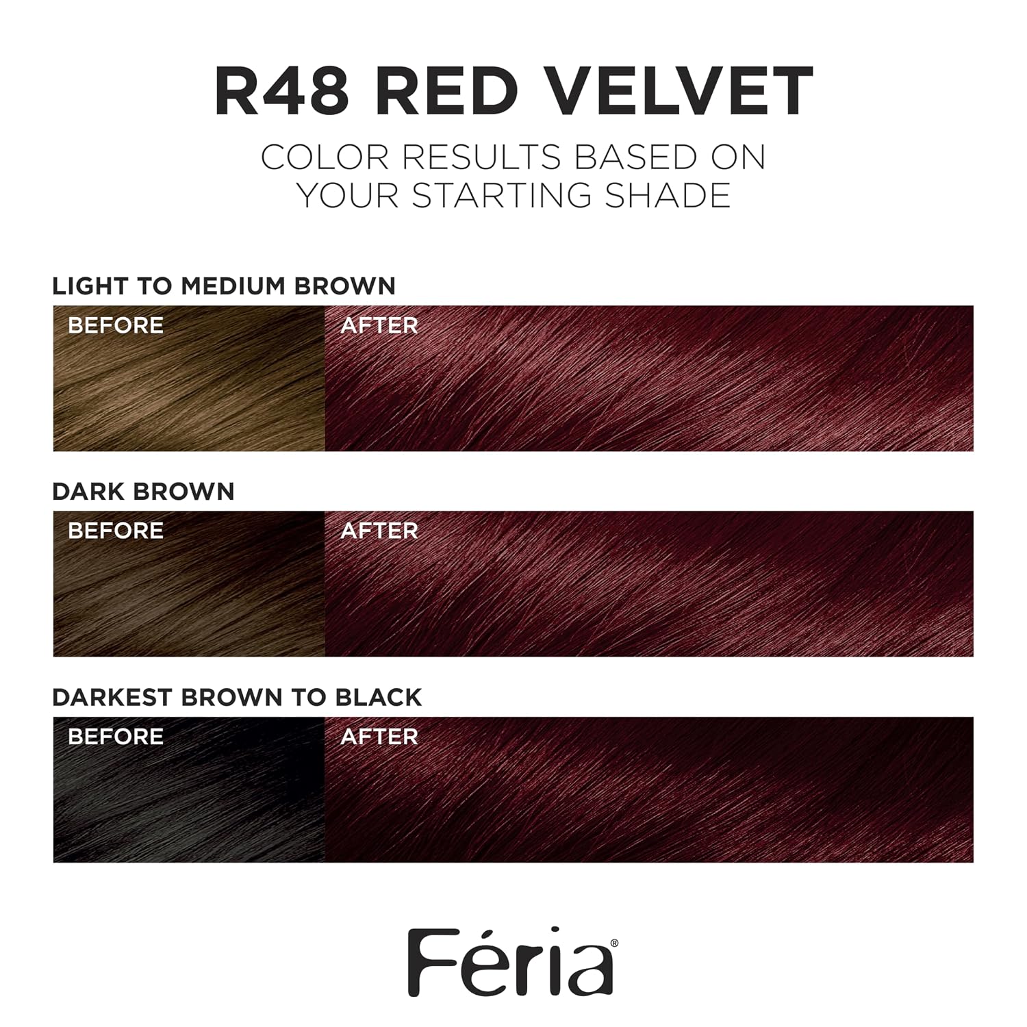 TINTE PERMANENTE PARA CABELLO L'OREAL PARIS FERIA R48 RED VELVET - 2