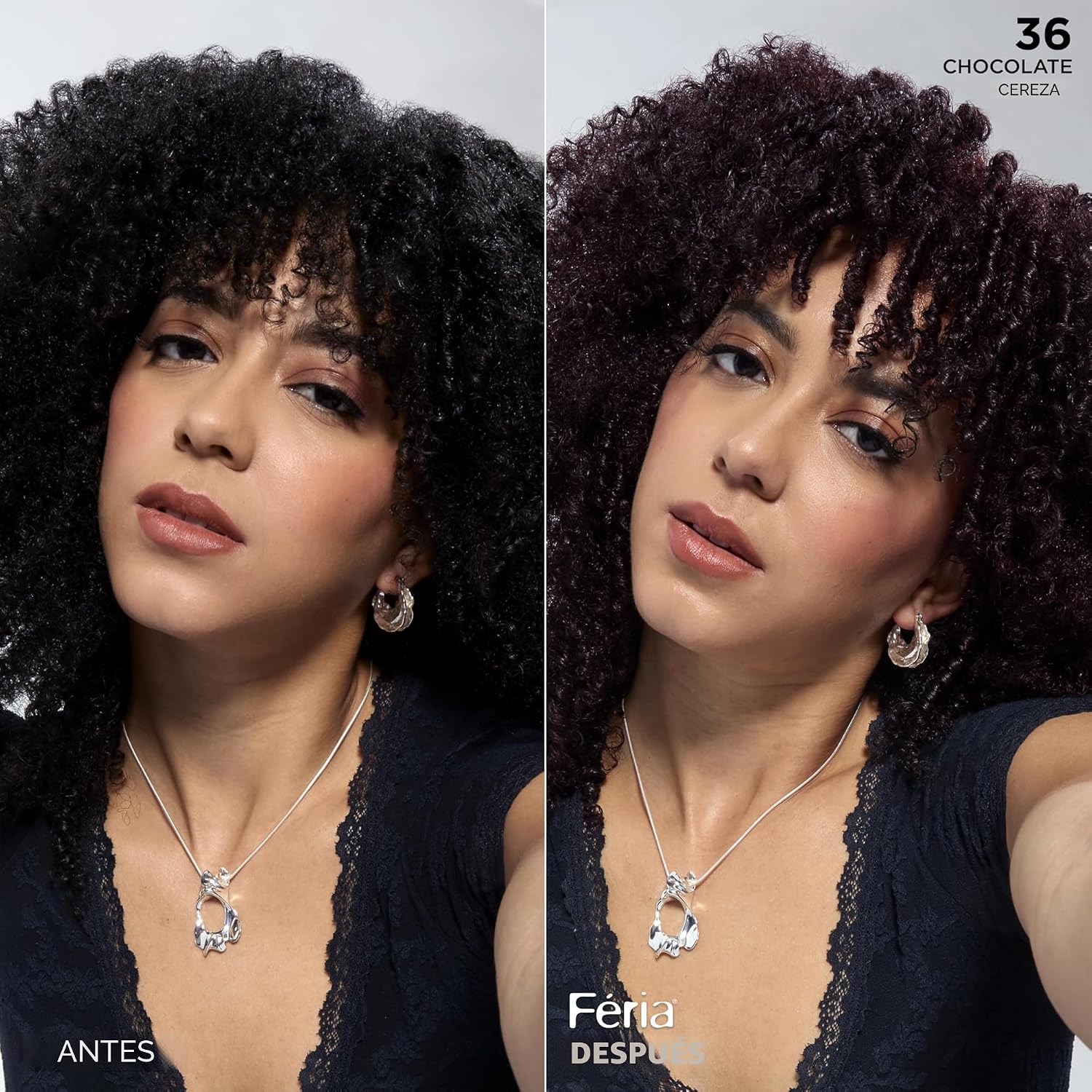 TINTE PERMANENTE PARA CABELLO L'OREAL PARIS FERIA 36 CHOCOLATE CHERRY BURDEOS PROFUNDO - 5