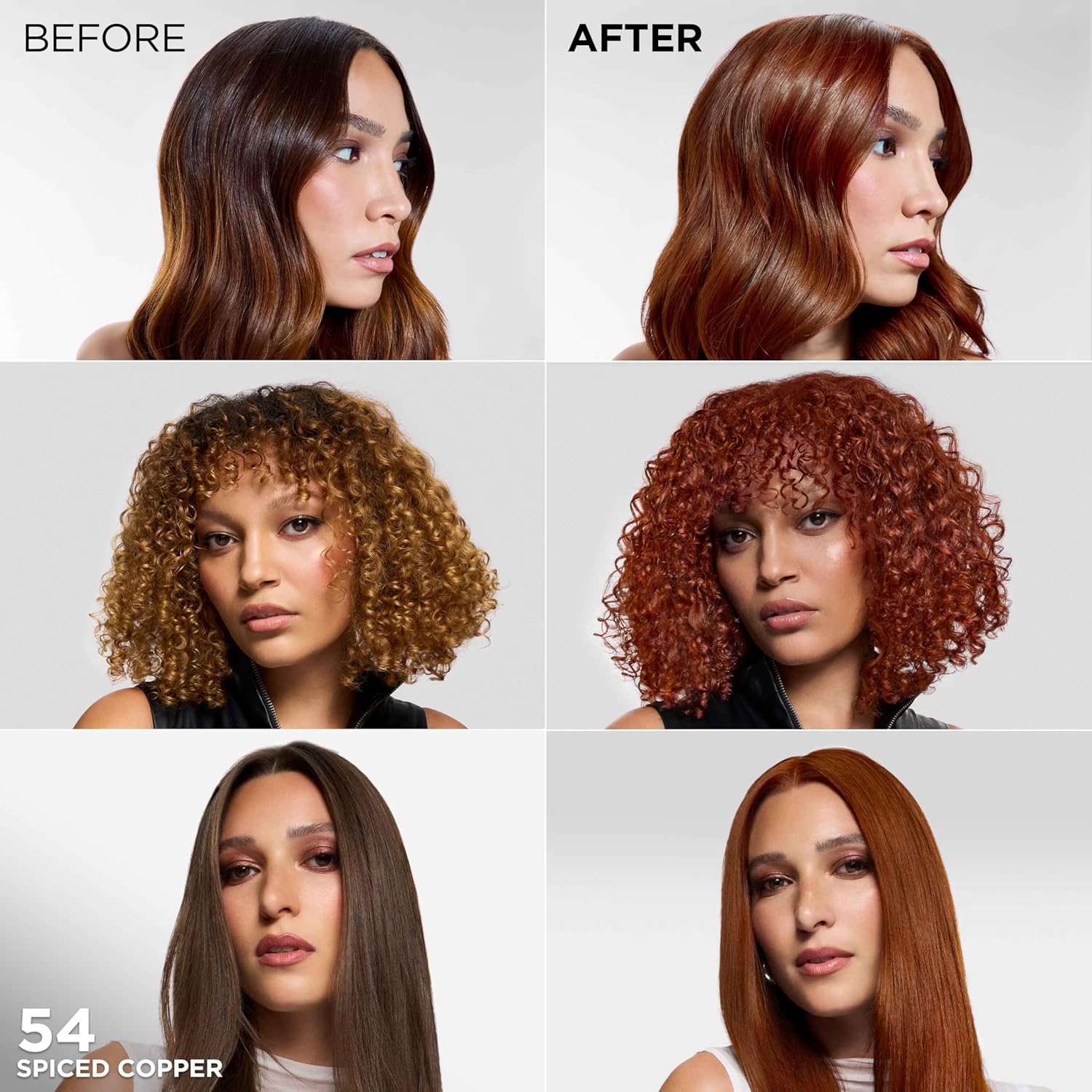 TINTURA PERMANENTE PARA CABELLO L'OREAL PARIS FERIA SPICED COPPER 54 - 3