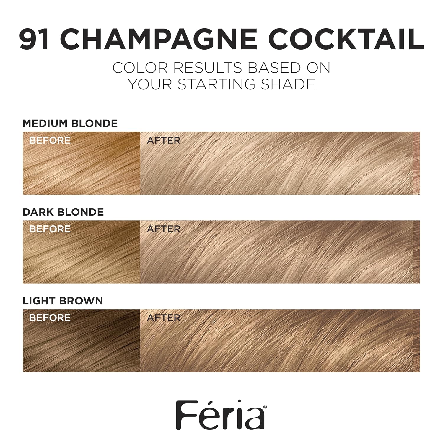 TINTE PERMANENTE PARA CABELLO L'OREAL PARIS FERIA CHAMPAGNE COCKTAIL 91 - 2