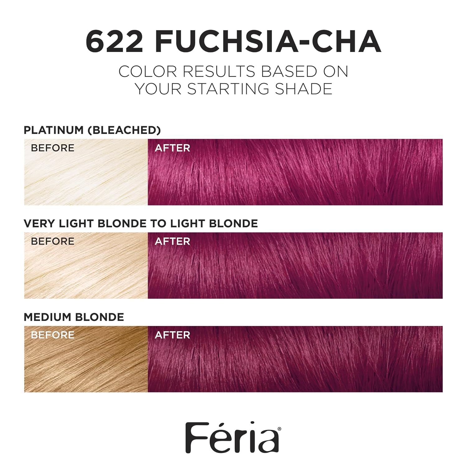 TINTE PERMANENTE PARA CABELLO L'OREAL PARIS FERIA 622 FUCSIA - 2