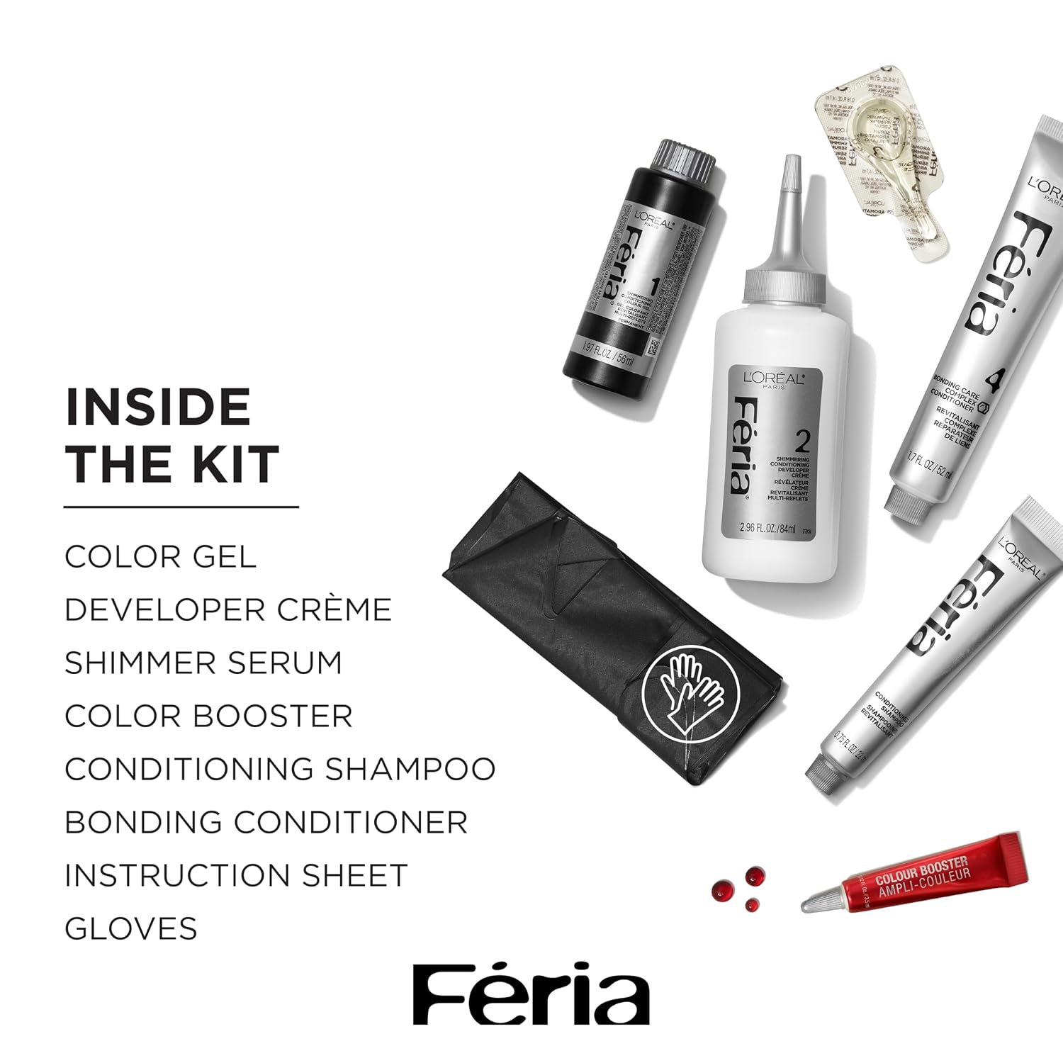 TINTE PERMANENTE PARA CABELLO L'OREAL PARIS FERIA R68 RUBY RUSH ROJO RUBÍ - 5